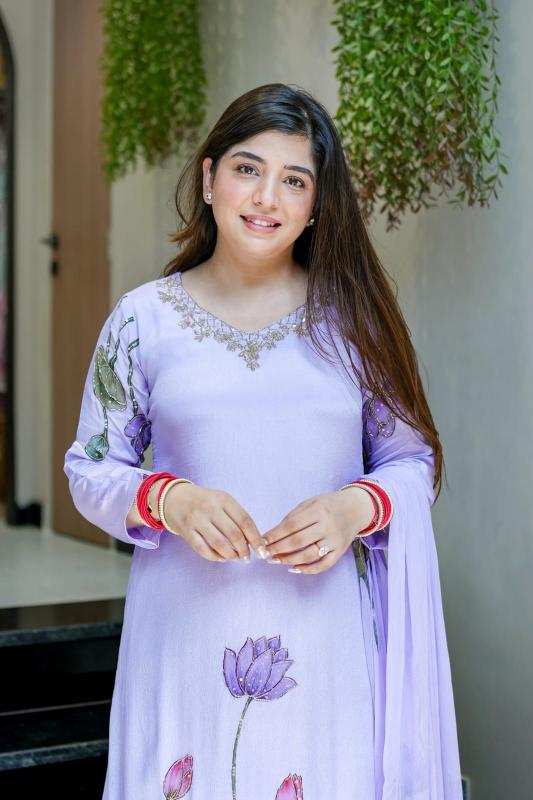 Nama’s Floral Grace Embroidered Anarkali Set