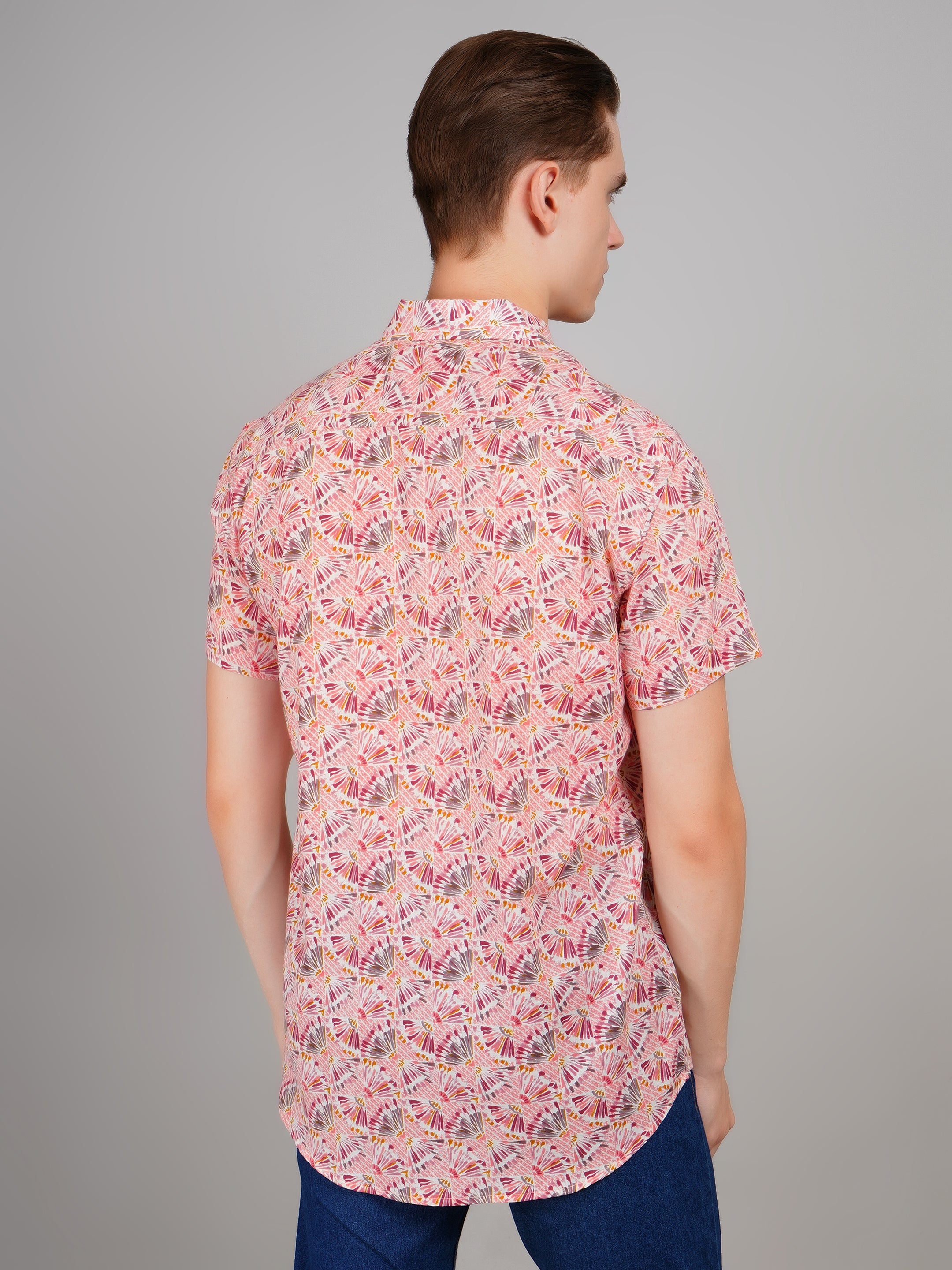 Louis Monarch Premium Jaipuri Printed Cotton Half Sleeve Casual Shirt