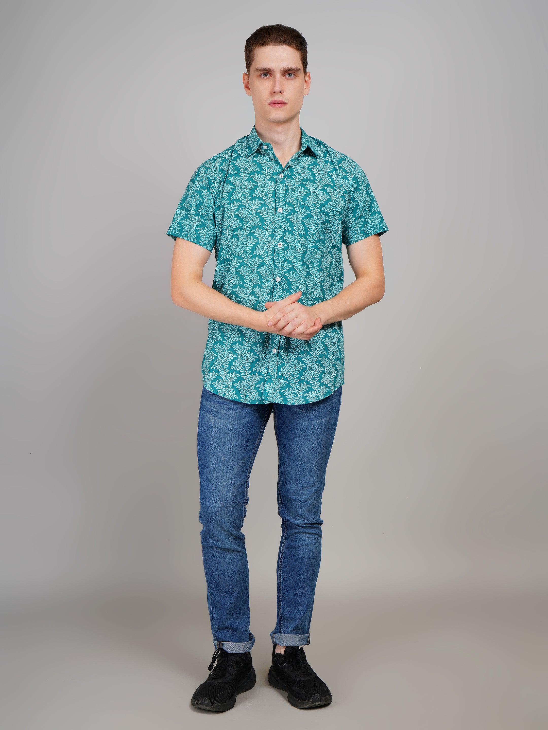 Louis Monarch Premium Jaipuri Printed Cotton Half Sleeve Casual Shirt