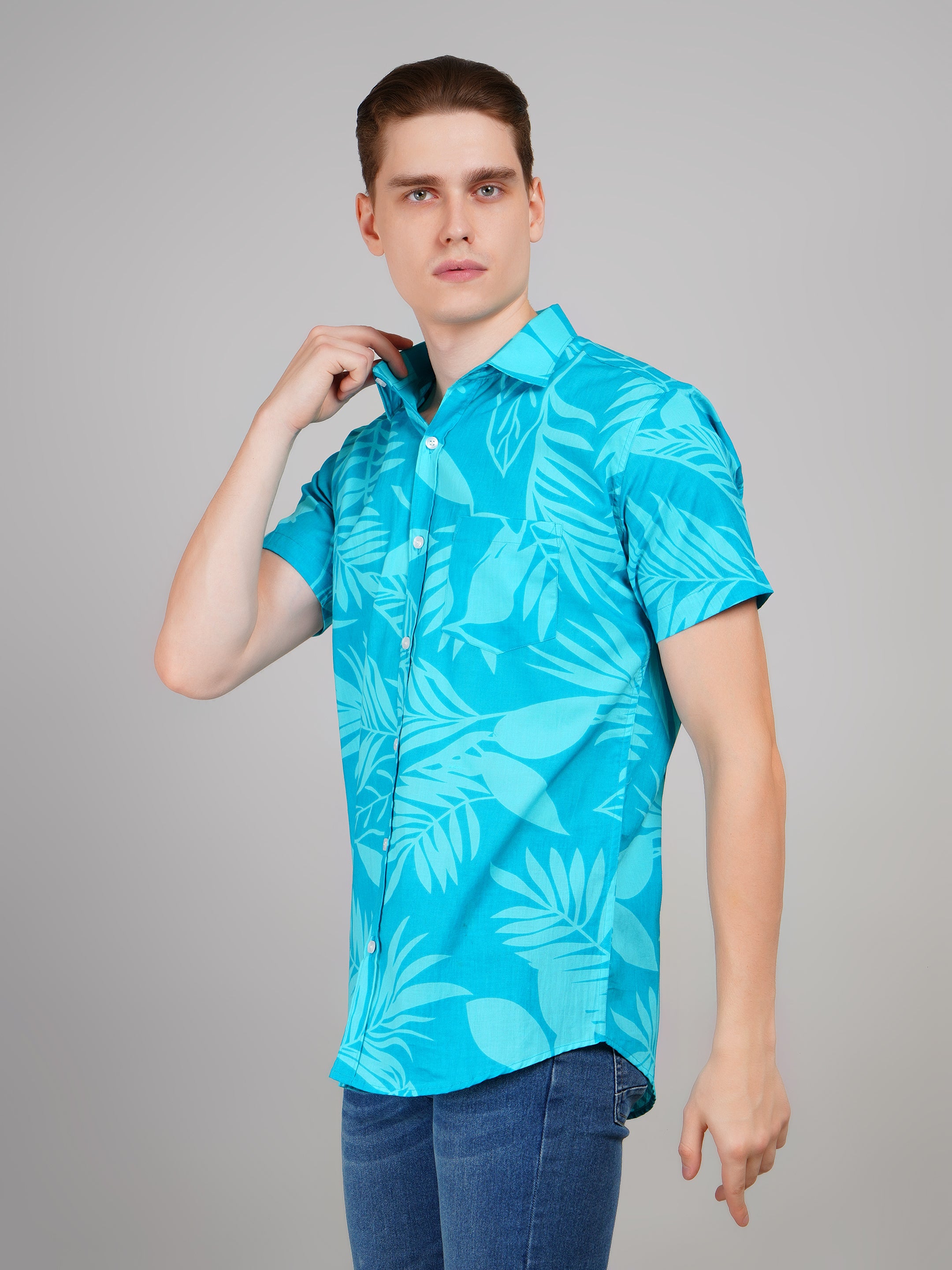 Louis Monarch Premium Jaipuri Printed Cotton Half Sleeve Casual Shirt