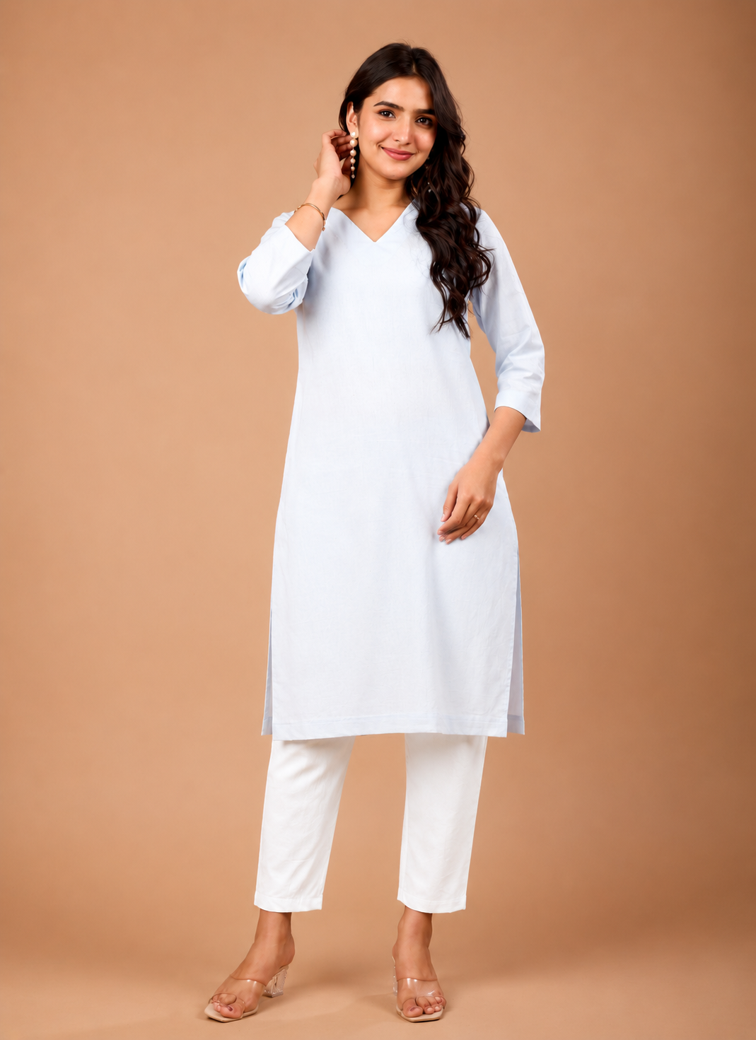 NAMA’S Pure Cotton Straight Kurta
