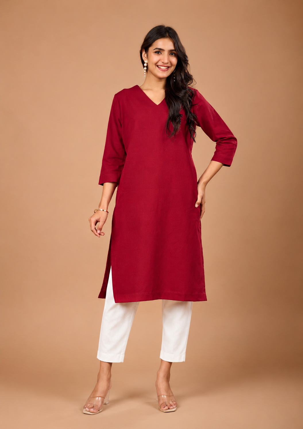 NAMA’S Pure Cotton Straight Kurta