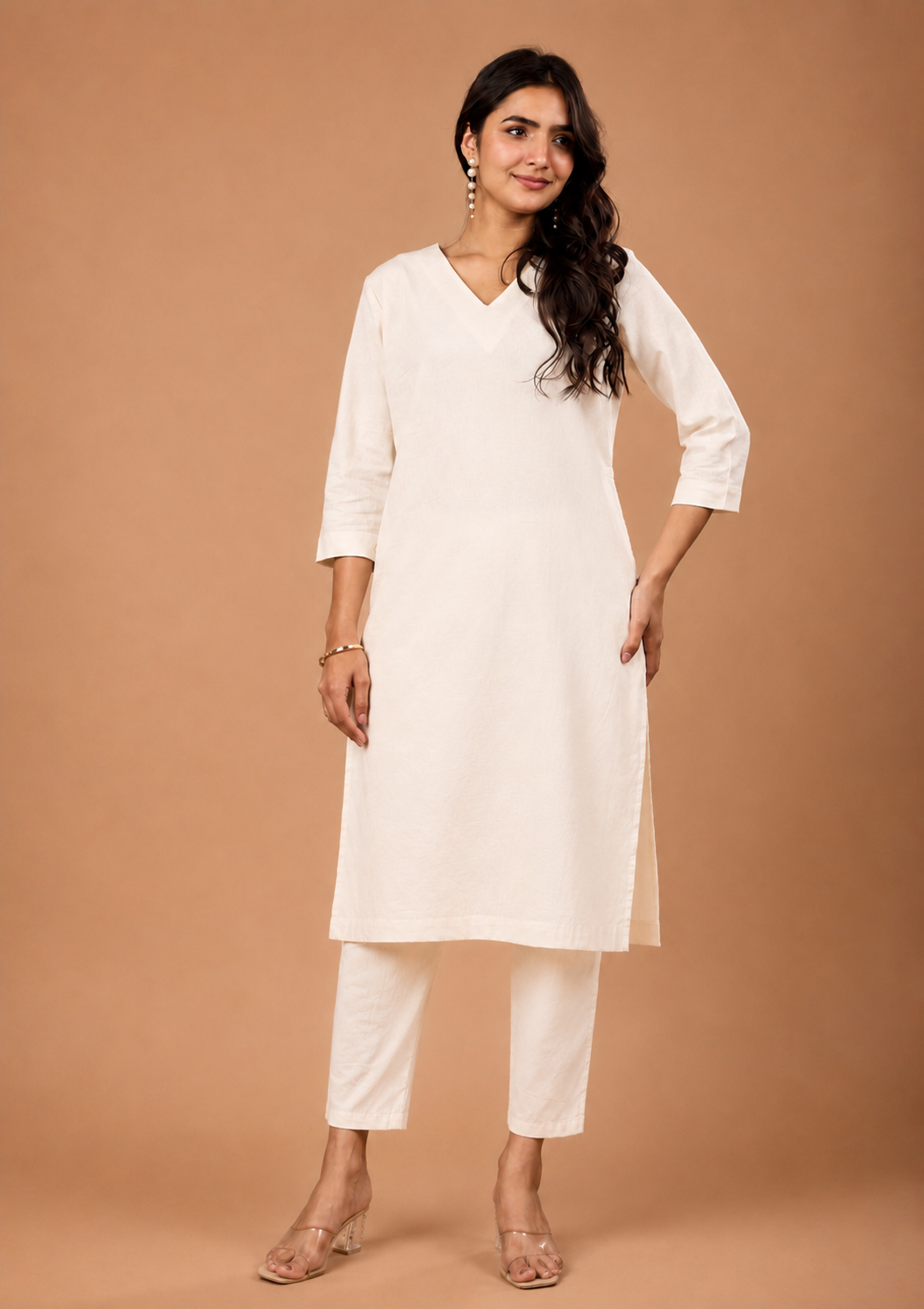 NAMA’S Pure Cotton Straight Kurta