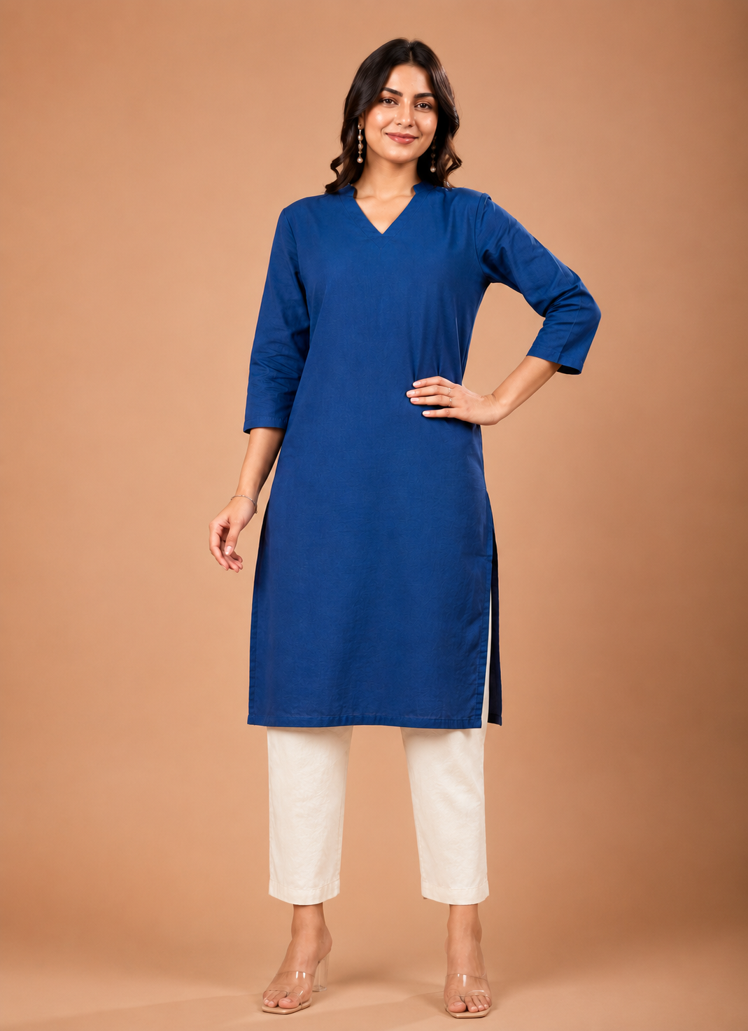 NAMA’S Pure Cotton Straight Kurta