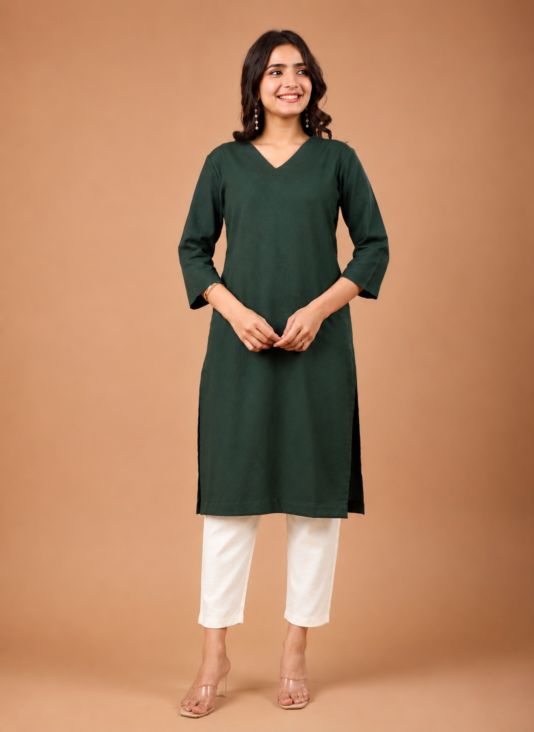 NAMA’S Pure Cotton Straight Kurta