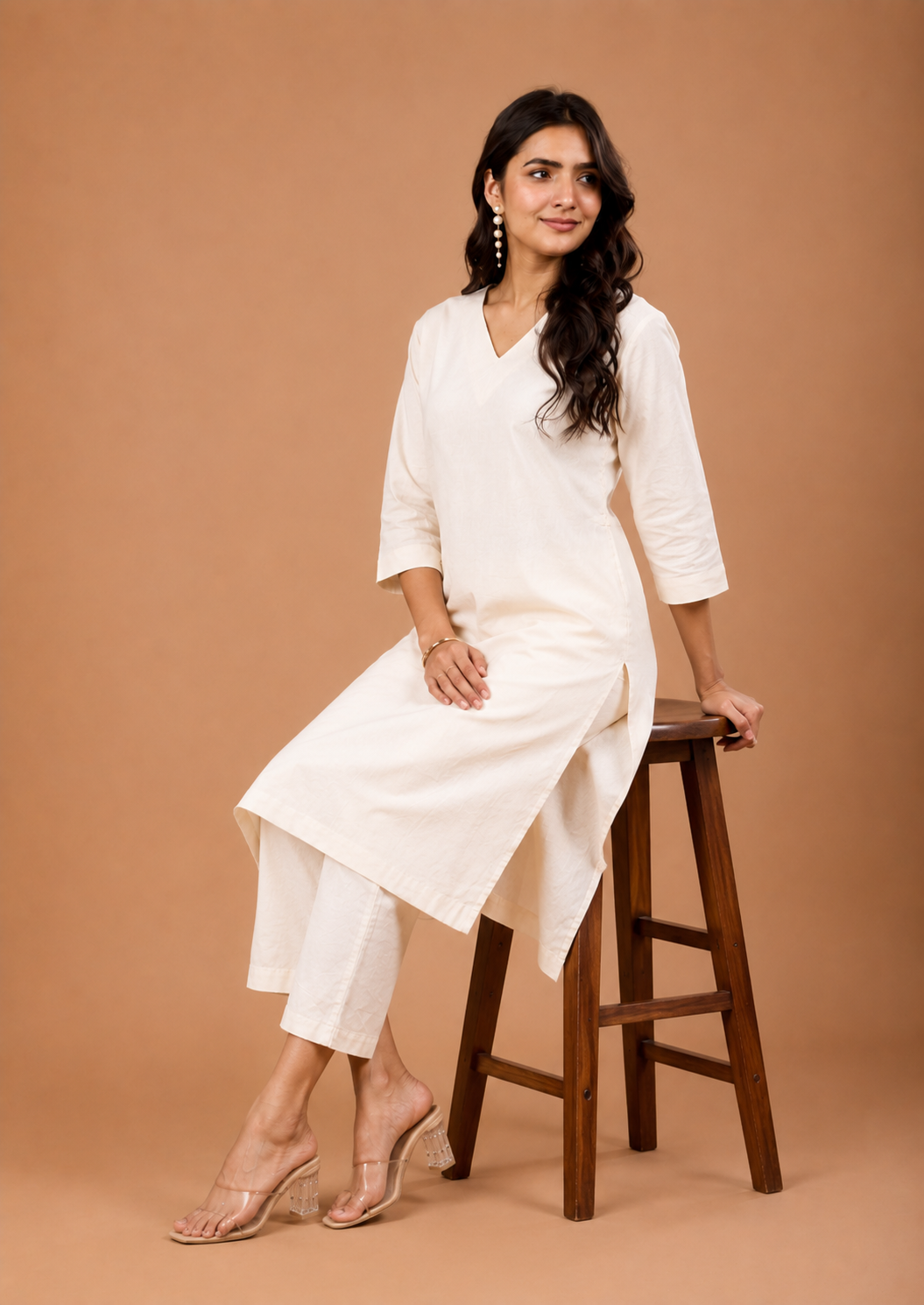 NAMA’S Pure Cotton Straight Kurta