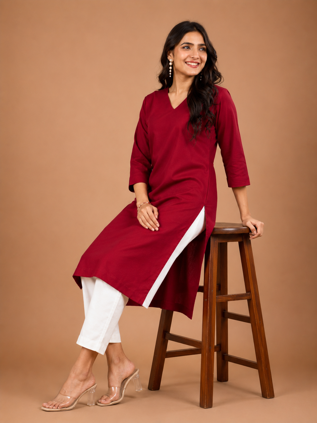 NAMA’S Pure Cotton Straight Kurta