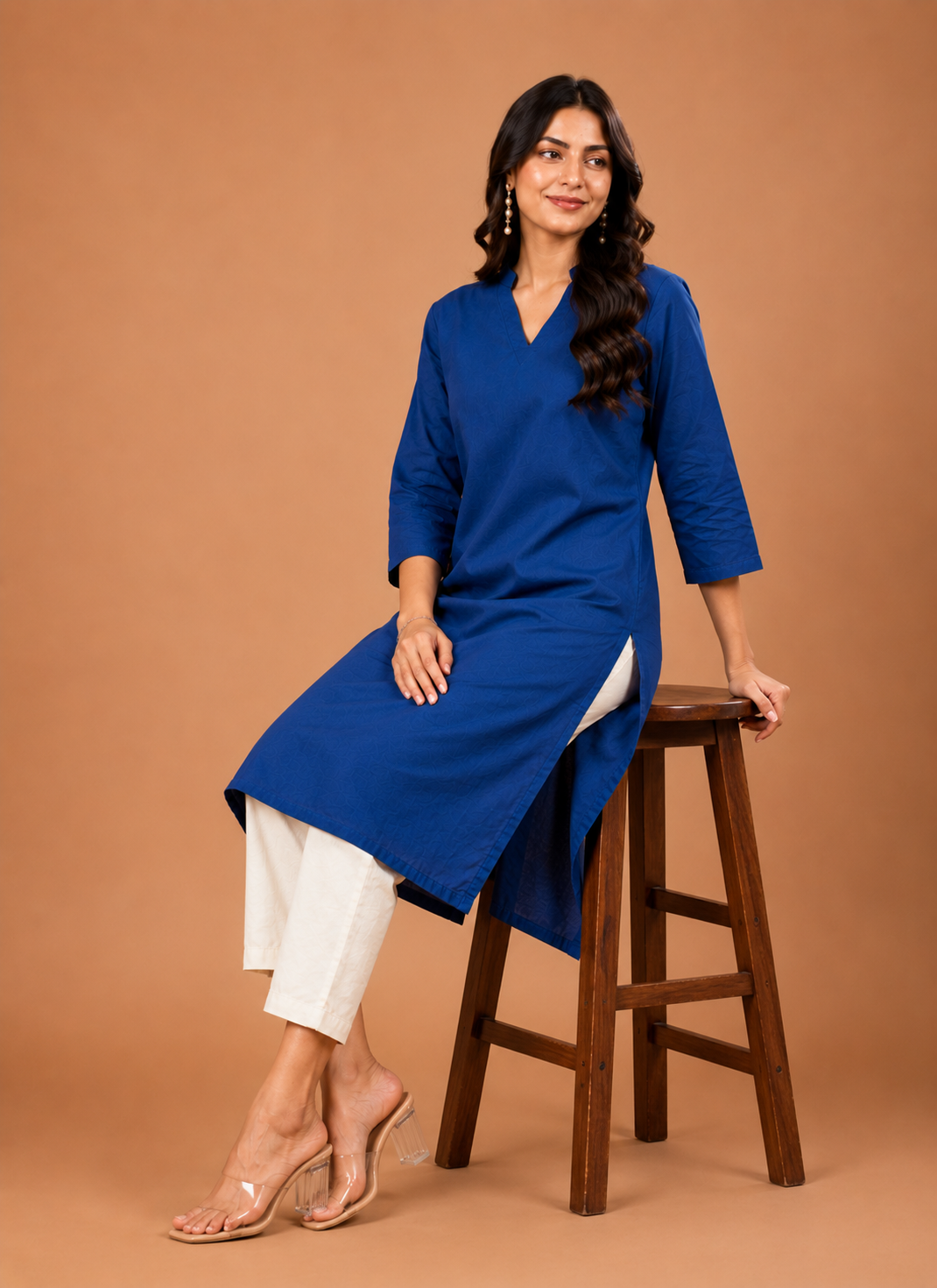 NAMA’S Pure Cotton Straight Kurta