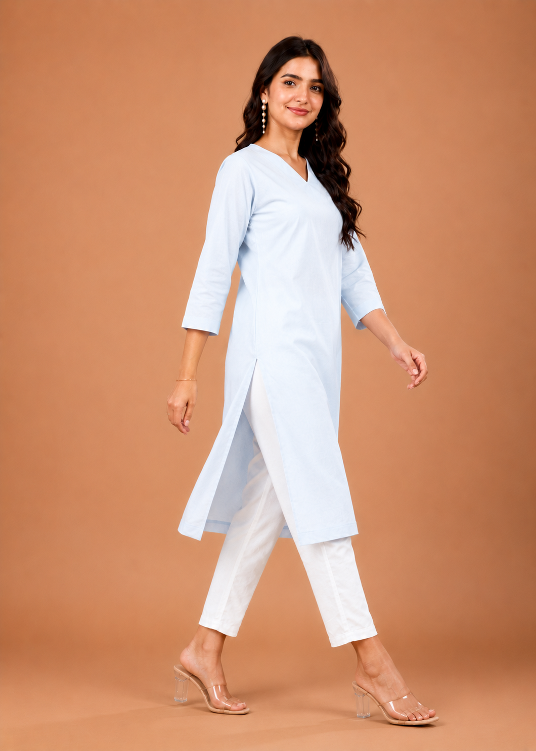 NAMA’S Pure Cotton Straight Kurta
