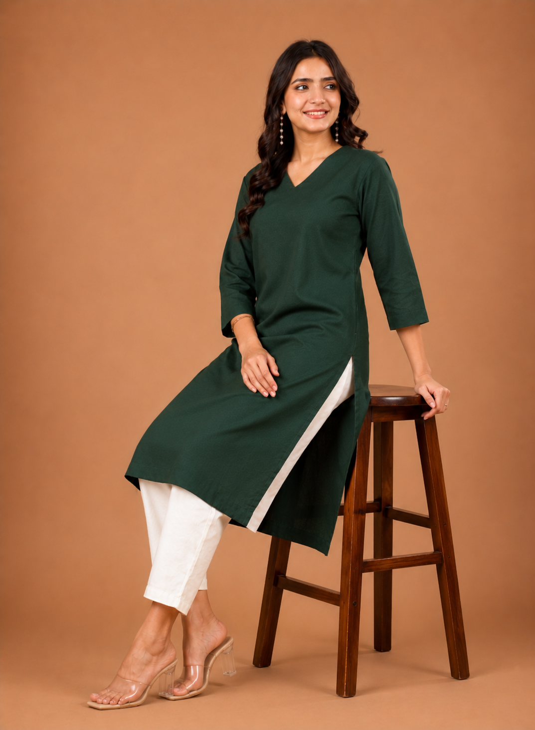 NAMA’S Pure Cotton Straight Kurta
