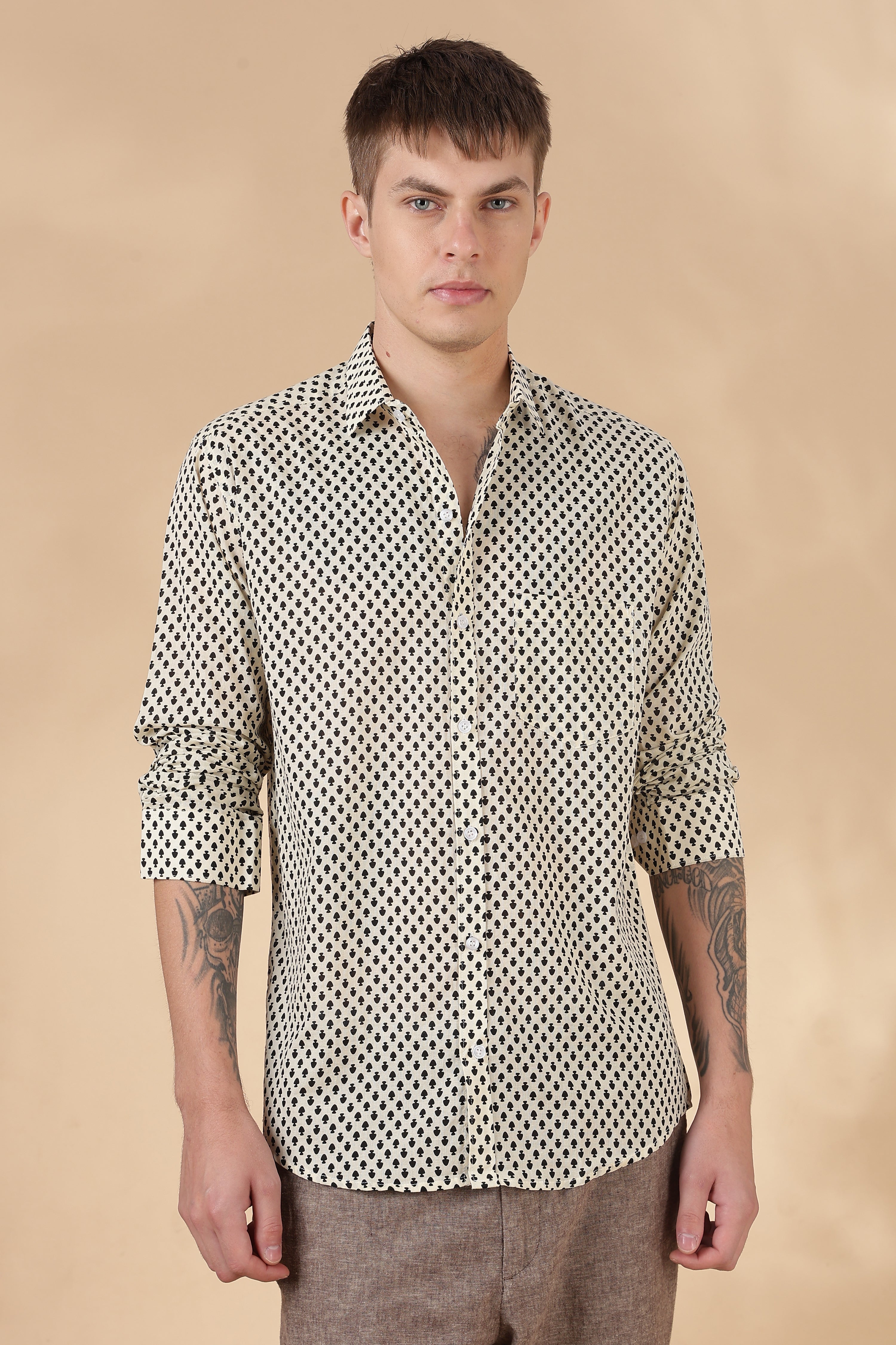 Nama’s Jaipur Men Full Sleeve Printed Cotton Shirt