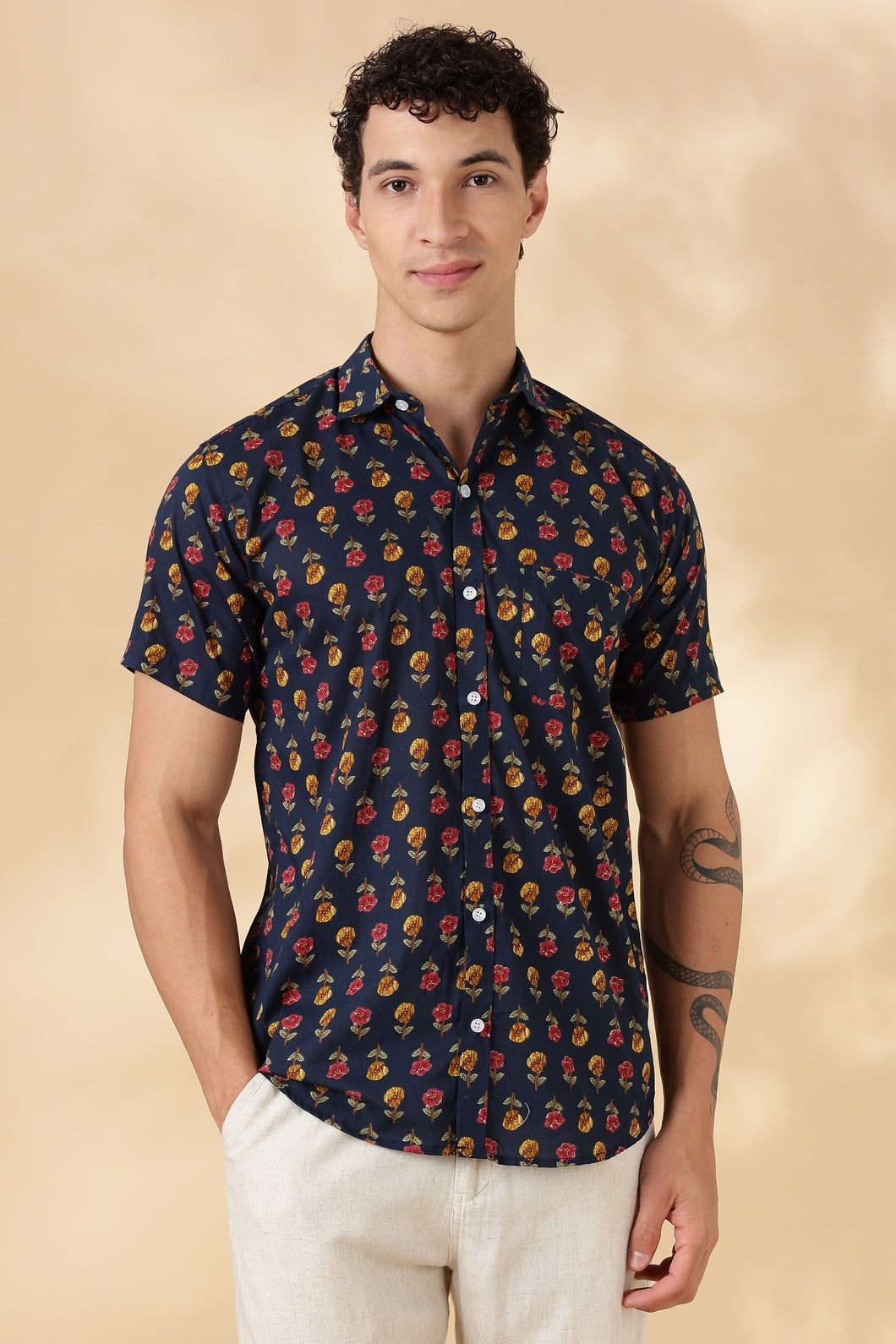 Nama’s Stylish Printed Half Sleeve Shirt for Men