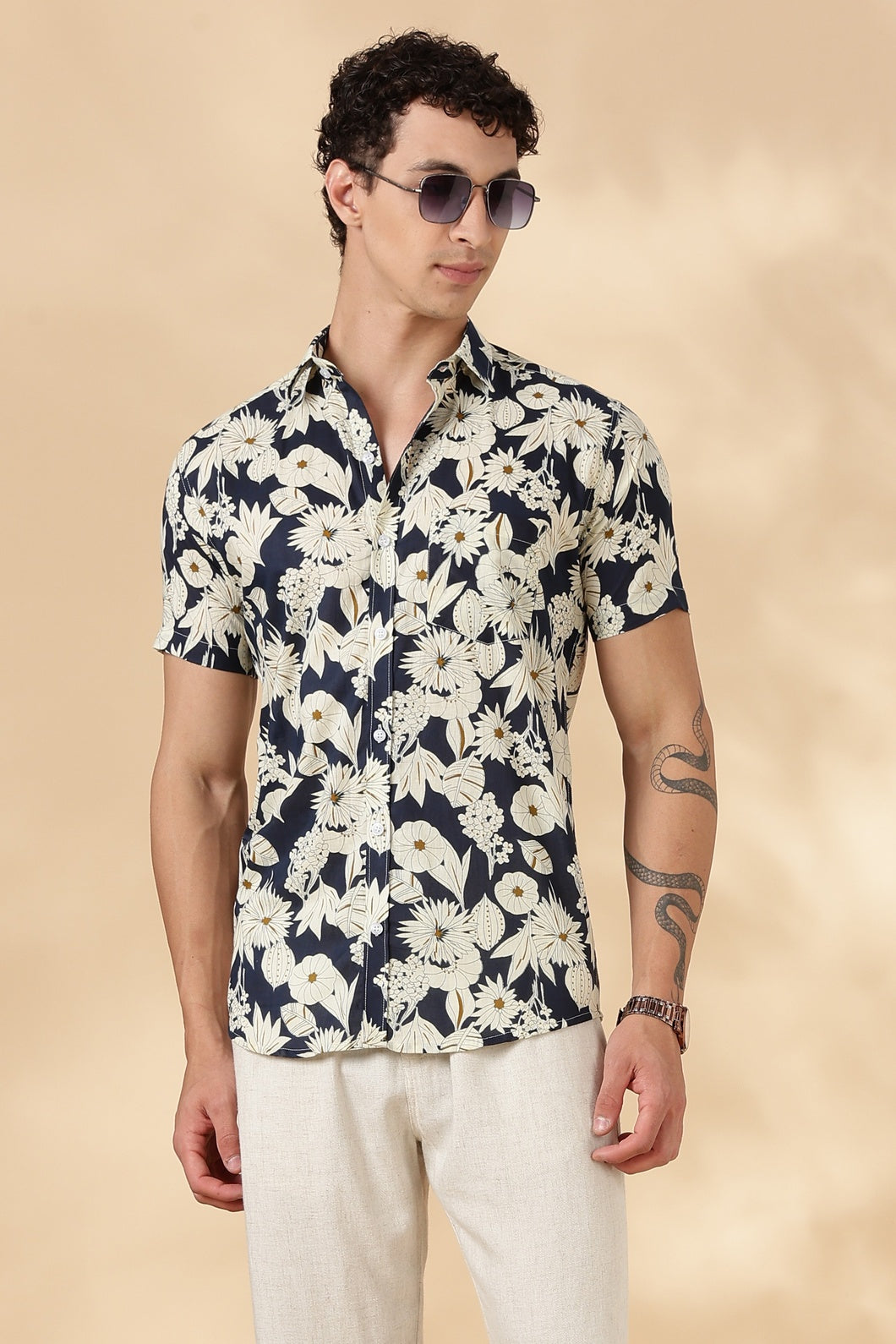 Nama’s Stylish Printed Half Sleeve Shirt for Men