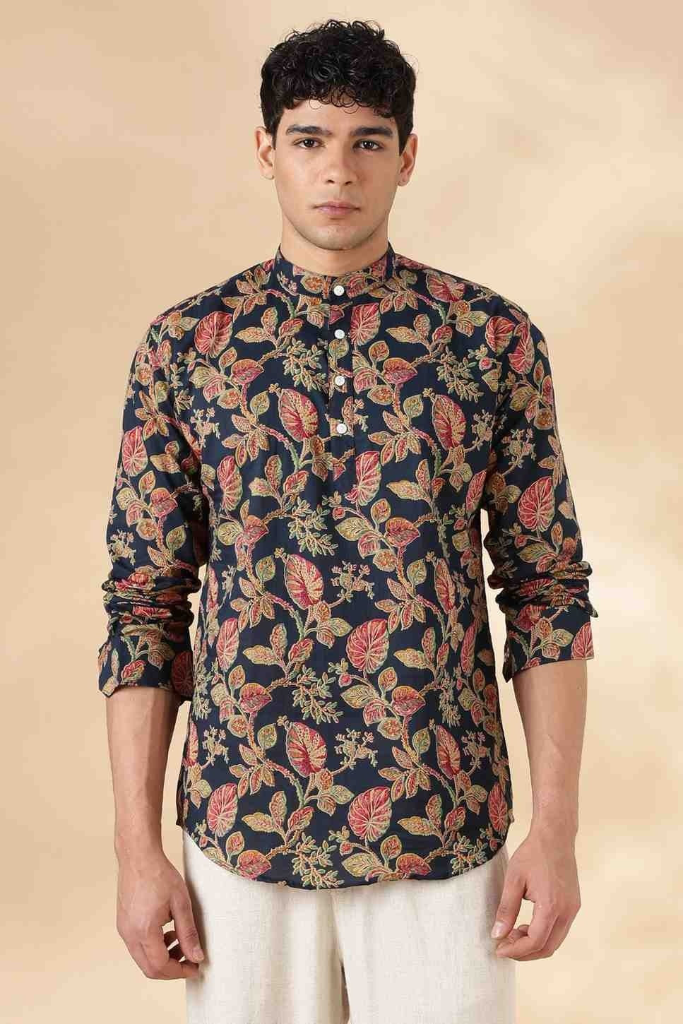Nama’s Ethnic Cotton Short Kurta for Men