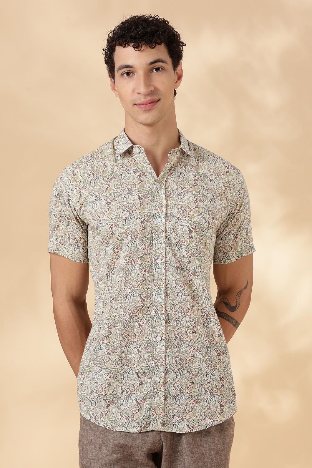 Nama’s Stylish Printed Half Sleeve Shirt for Men