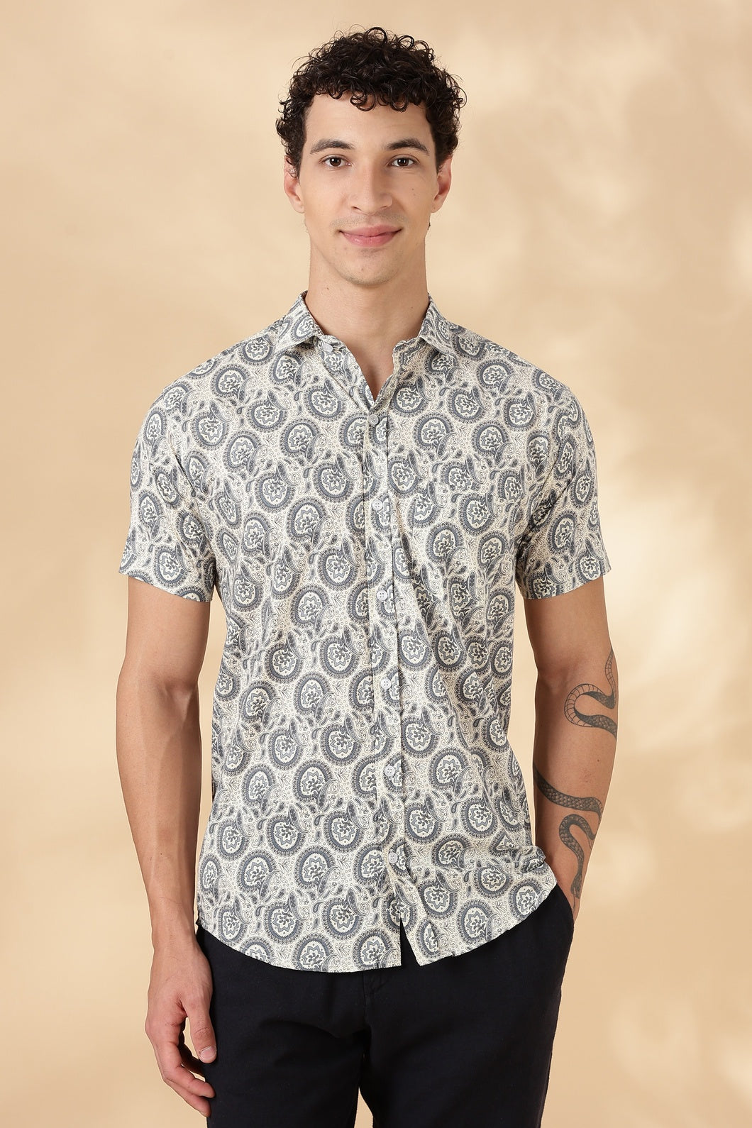 Nama’s Jaipur Stylish Printed Half Sleeve Shirt for Men