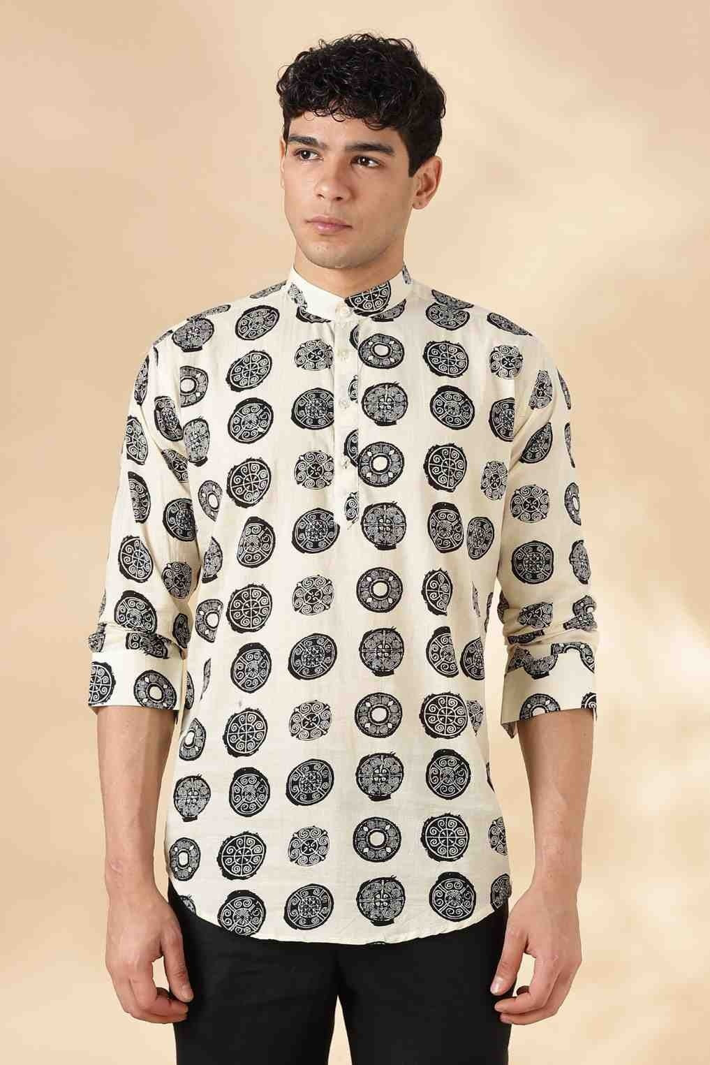 Nama’s Ethnic Cotton Short Kurta for Men
