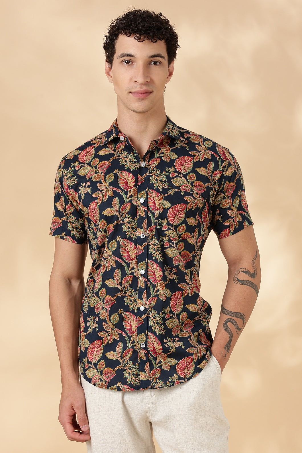 Nama’s Stylish Printed Half Sleeve Shirt for Men