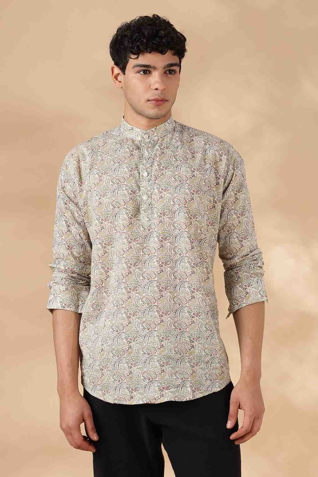 Nama’s Ethnic Cotton Short Kurta for Men