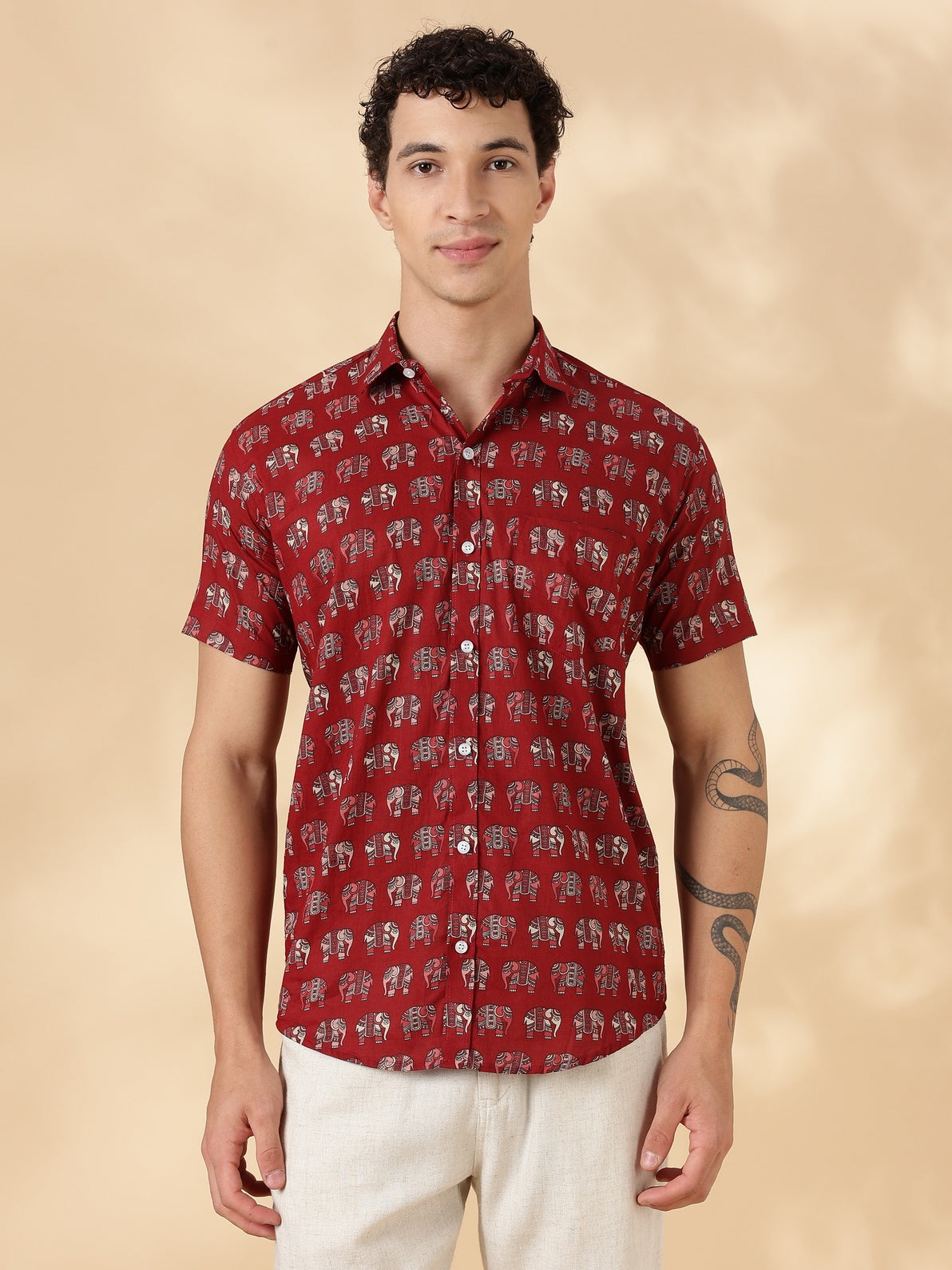 Nama’s Stylish Printed Half Sleeve Shirt for Men