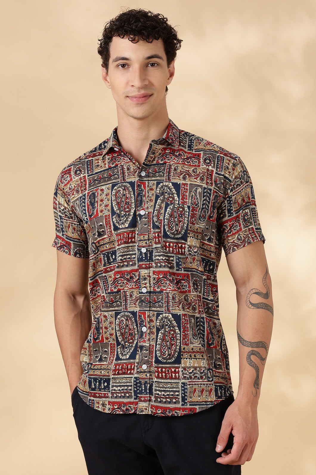 Nama’s Jaipur Stylish Printed Half Sleeve Shirt for Men