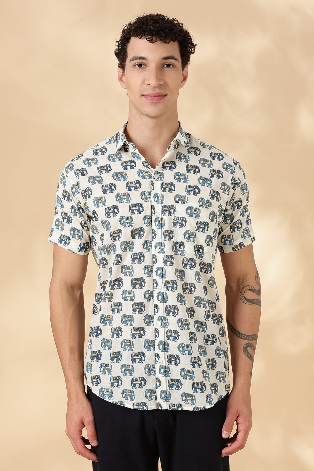 Nama’s Jaipur Stylish Printed Half Sleeve Shirt for Men