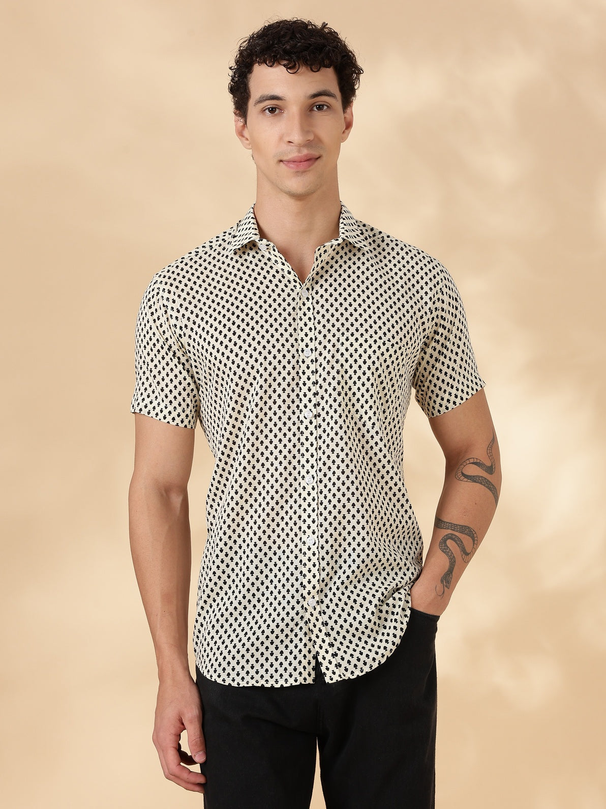 Nama’s Jaipur Stylish Printed Half Sleeve Shirt for Men