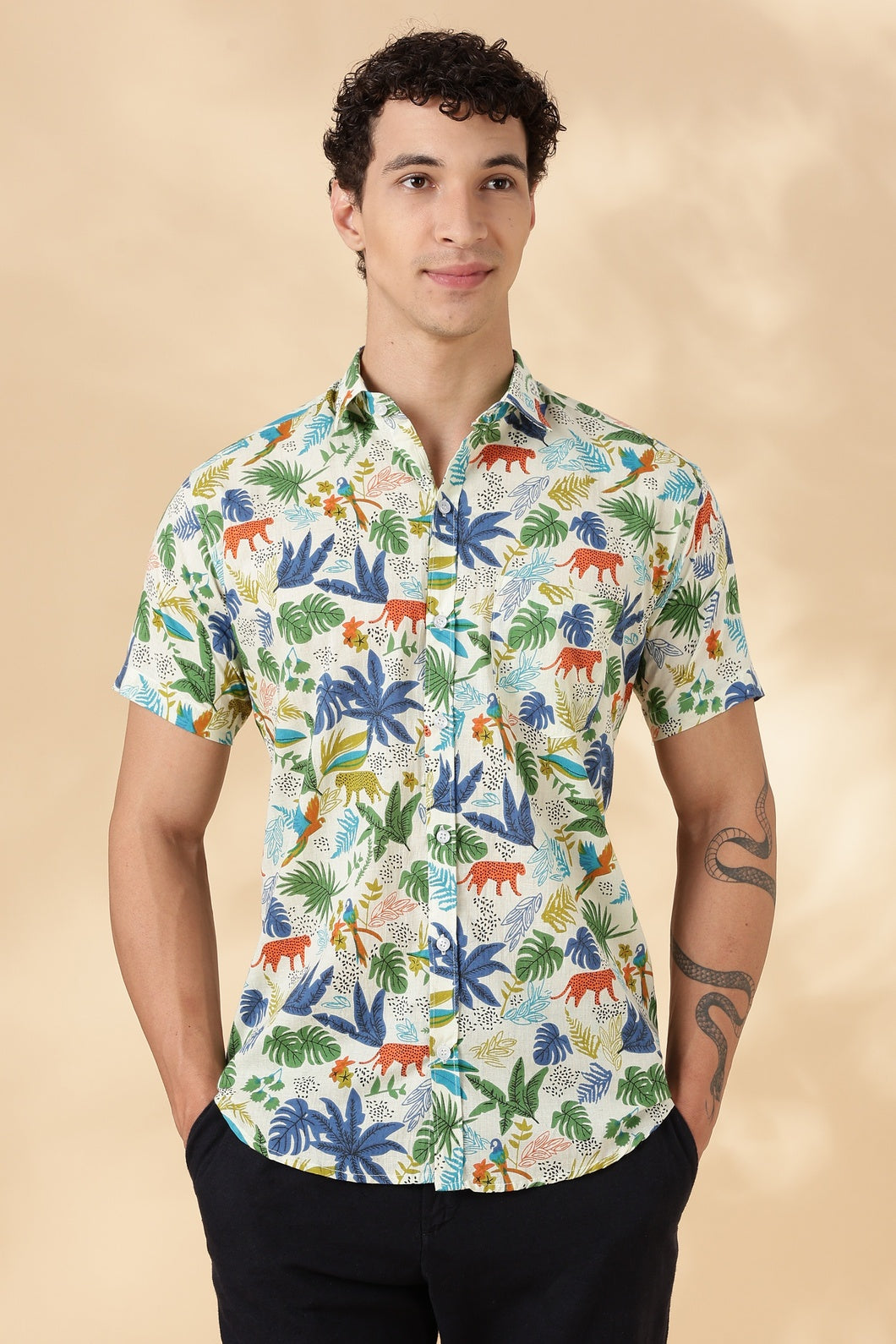 Nama’s Jaipur Stylish Printed Half Sleeve Shirt for Men