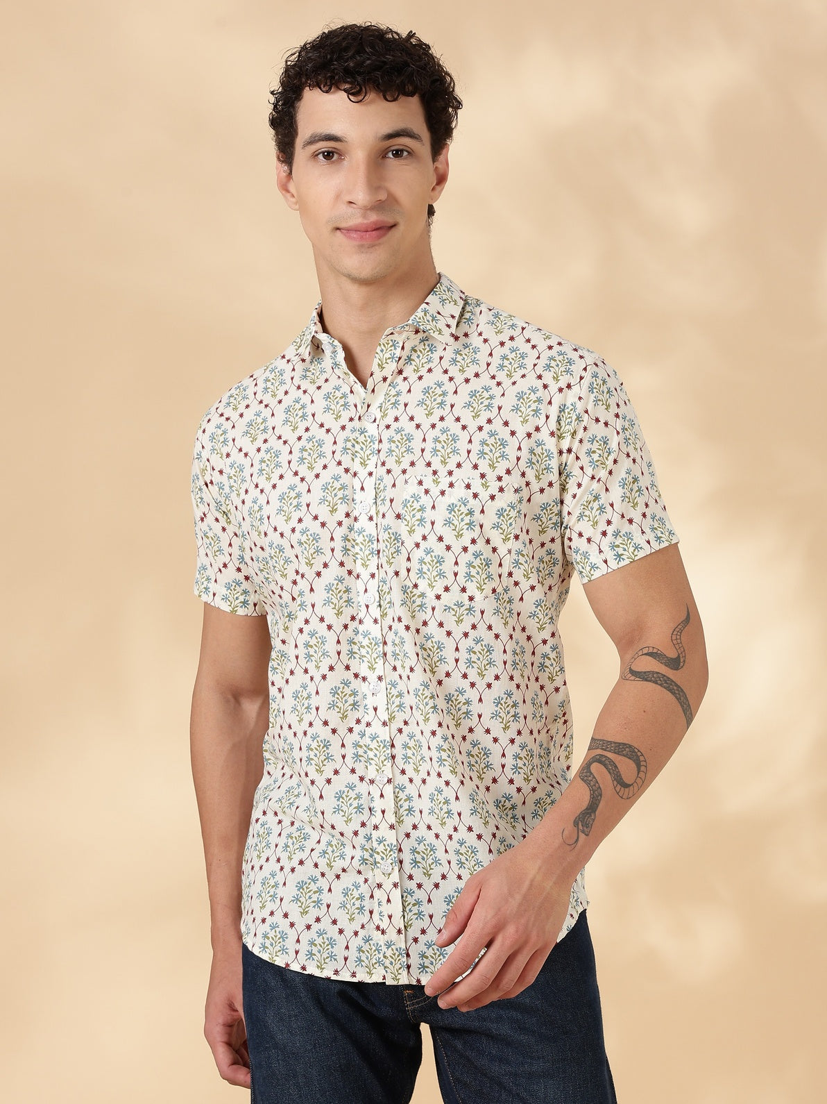 Nama’s Stylish Printed Half Sleeve Shirt for Men