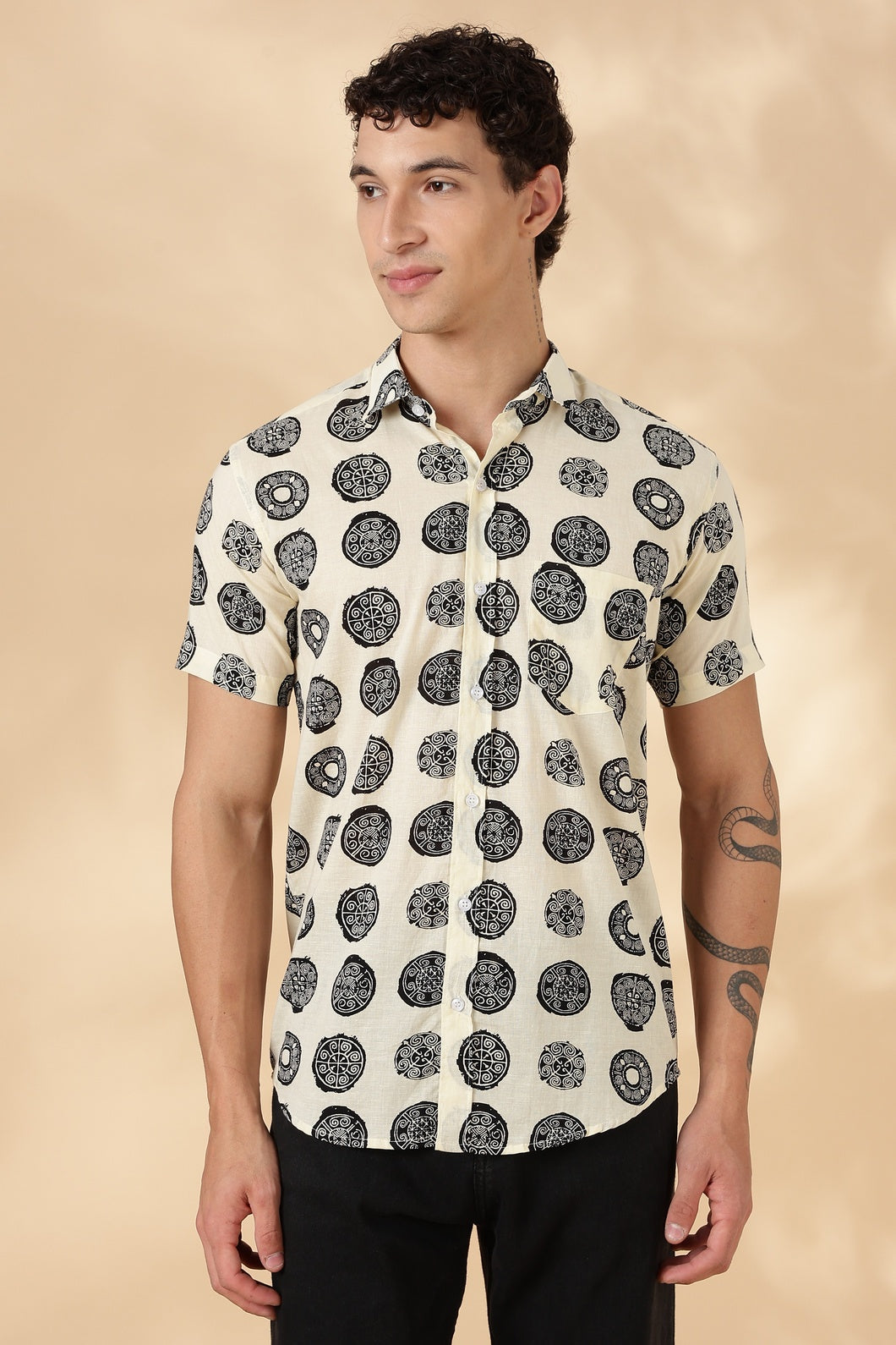 Nama’s Stylish Printed Half Sleeve Shirt for Men