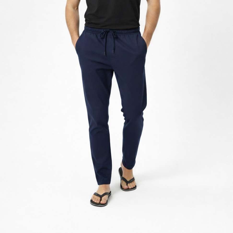 NAMA'S Men Solid Straight Fit Lounge Bottoms