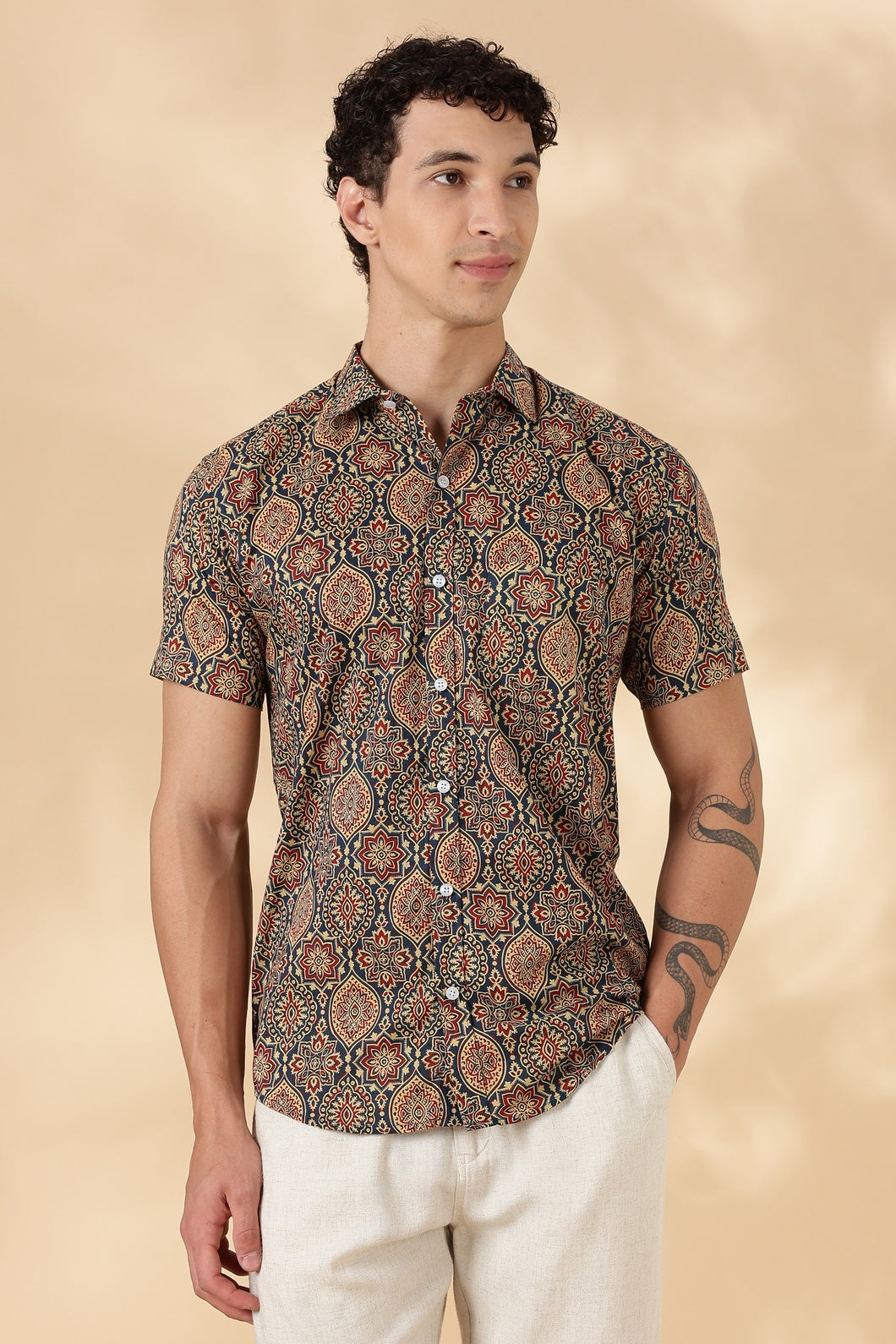 Nama’s Stylish Printed Half Sleeve Shirt for Men