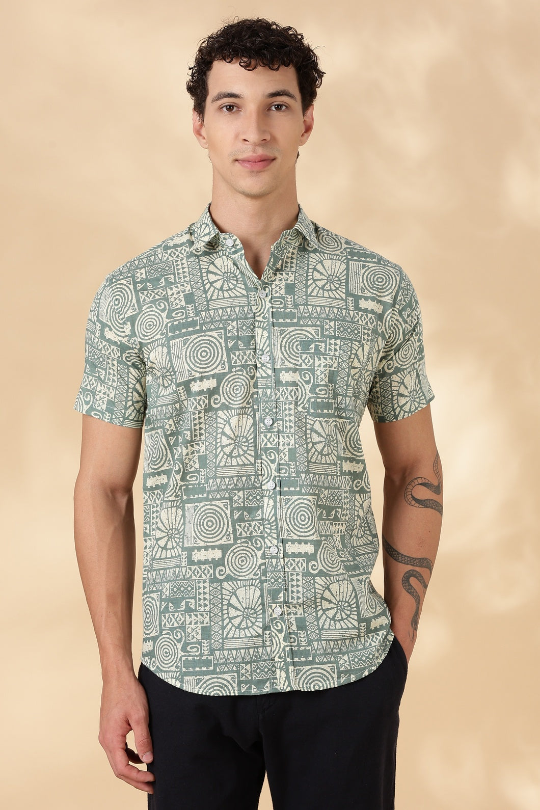 Nama’s Jaipur Stylish Printed Half Sleeve Shirt for Men