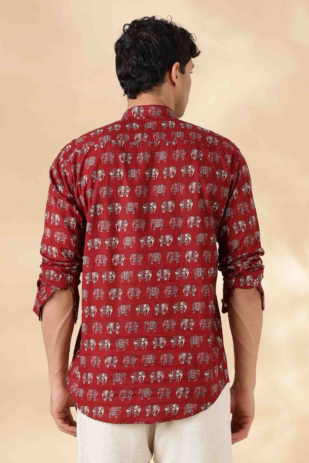 Nama’s Ethnic Cotton Short Kurta for Men