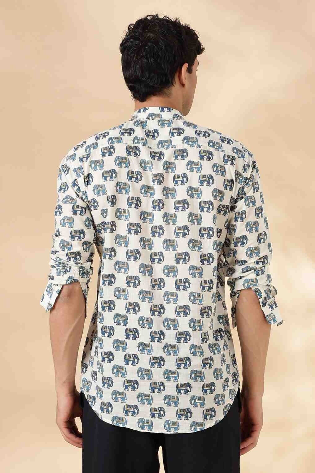 Nama’s Ethnic Cotton Short Kurta for Men