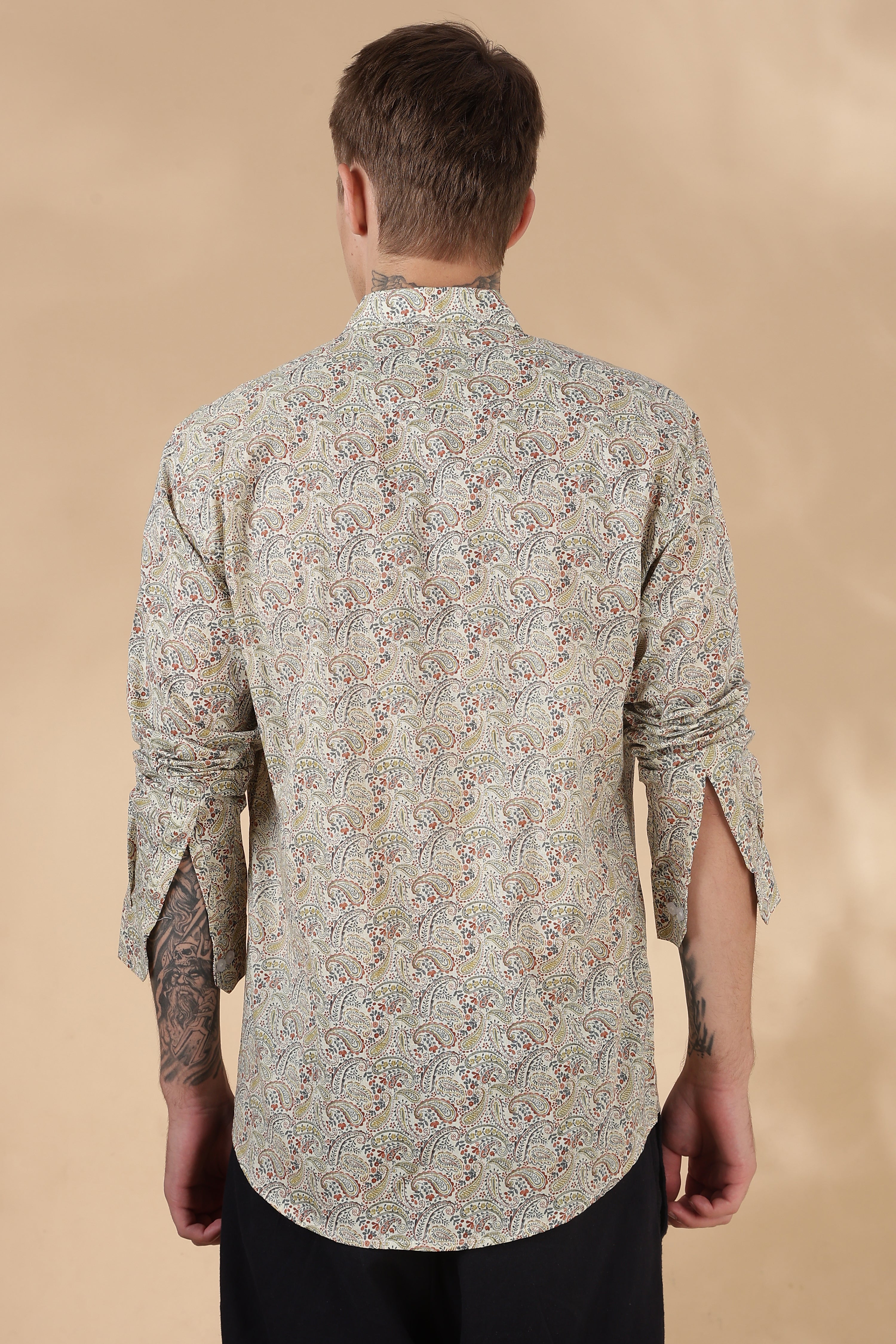 Nama’s Men Full Sleeve Printed Cotton Shirt