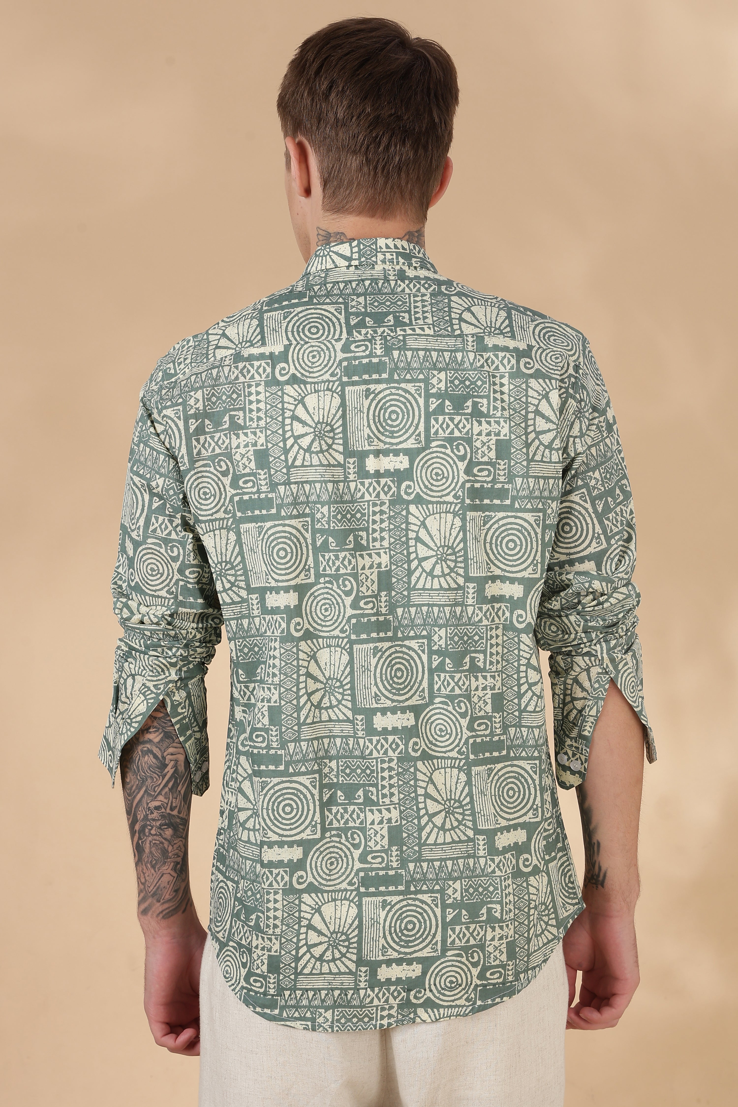 Nama’s Jaipur Men Full Sleeve Printed Cotton Shirt