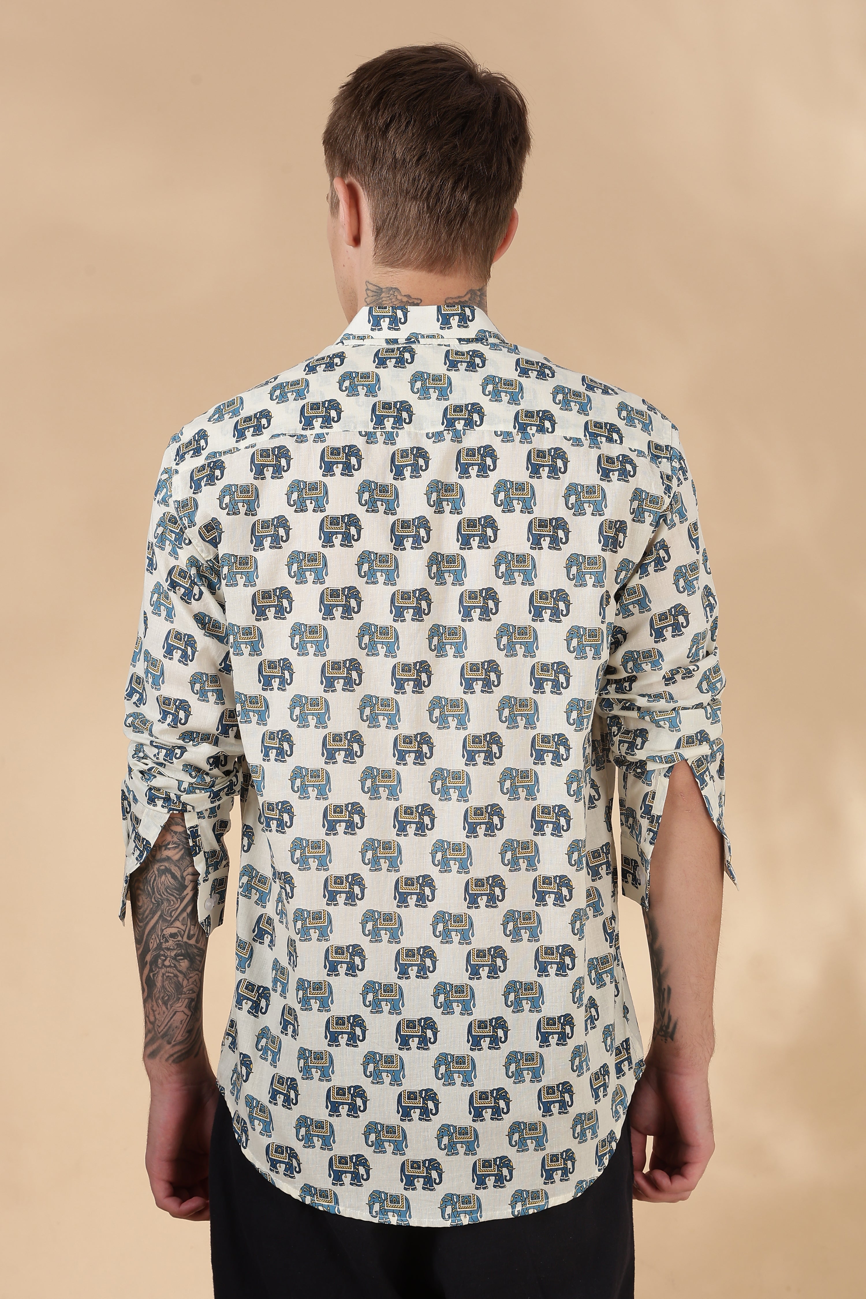 Nama’s Jaipur Men Full Sleeve Printed Cotton Shirt