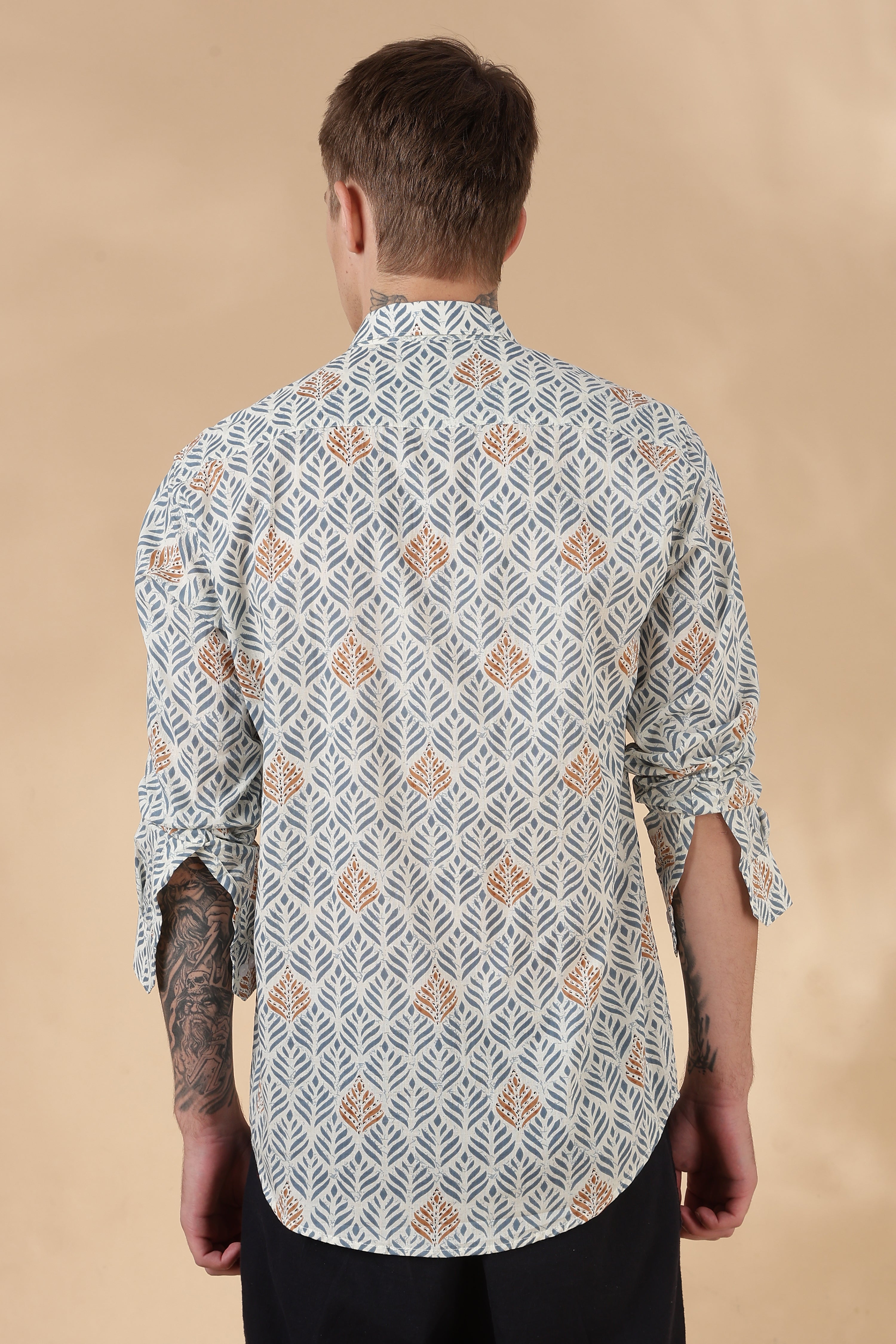 Nama’s Men Full Sleeve Printed Cotton Shirt