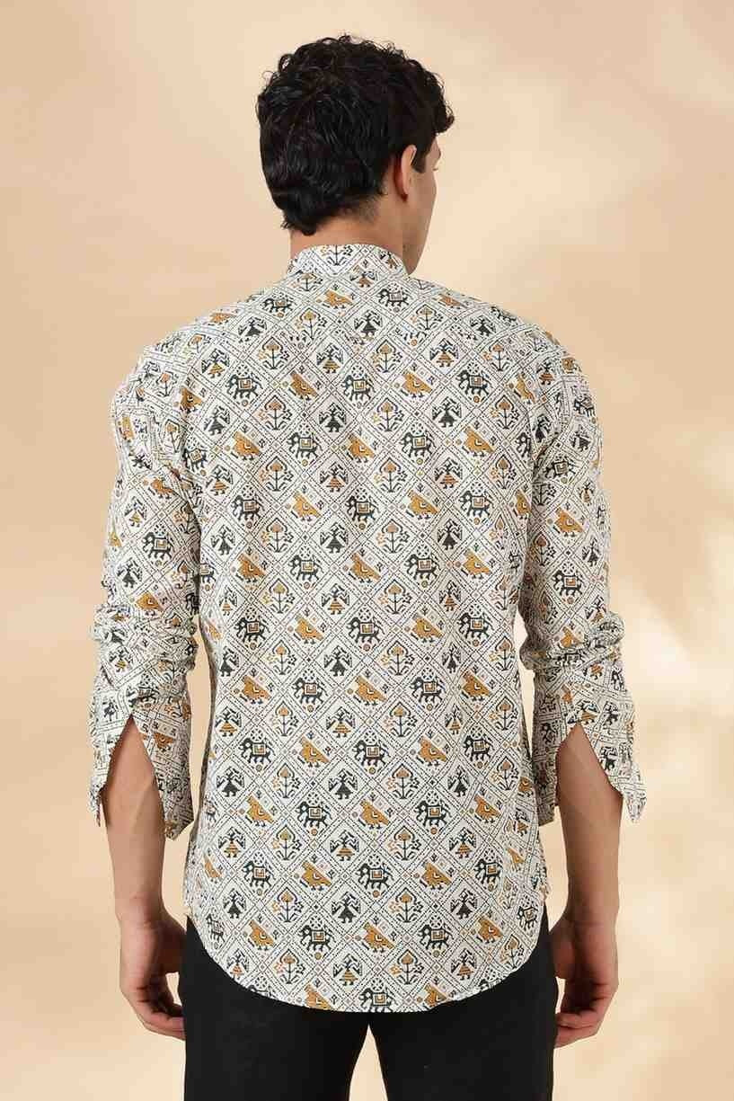 Nama’s Ethnic Cotton Short Kurta for Men