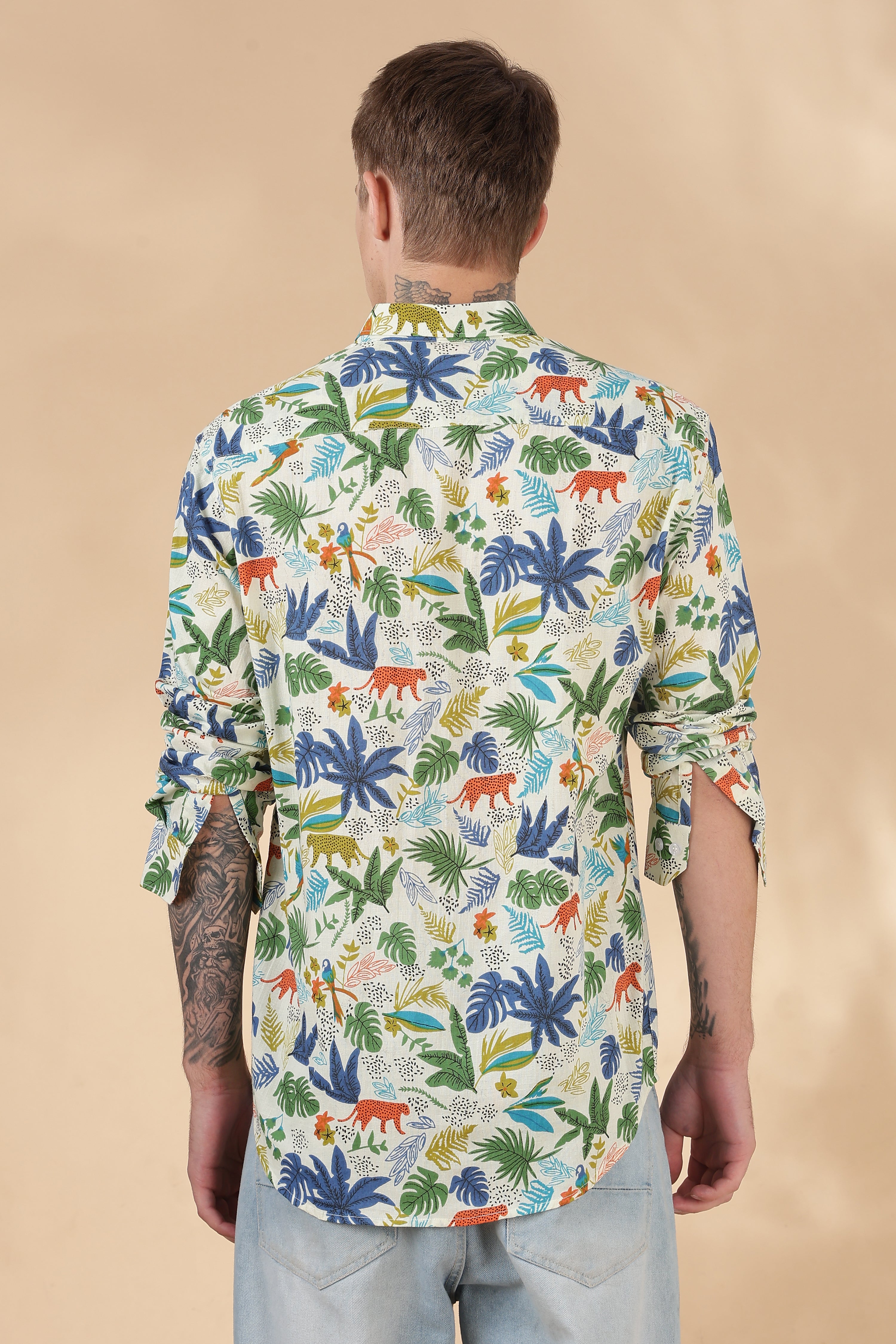 Nama’s Jaipur Men Full Sleeve Printed Cotton Shirt