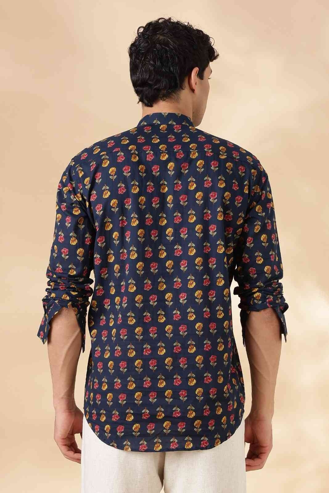 Nama’s Ethnic Cotton Short Kurta for Men