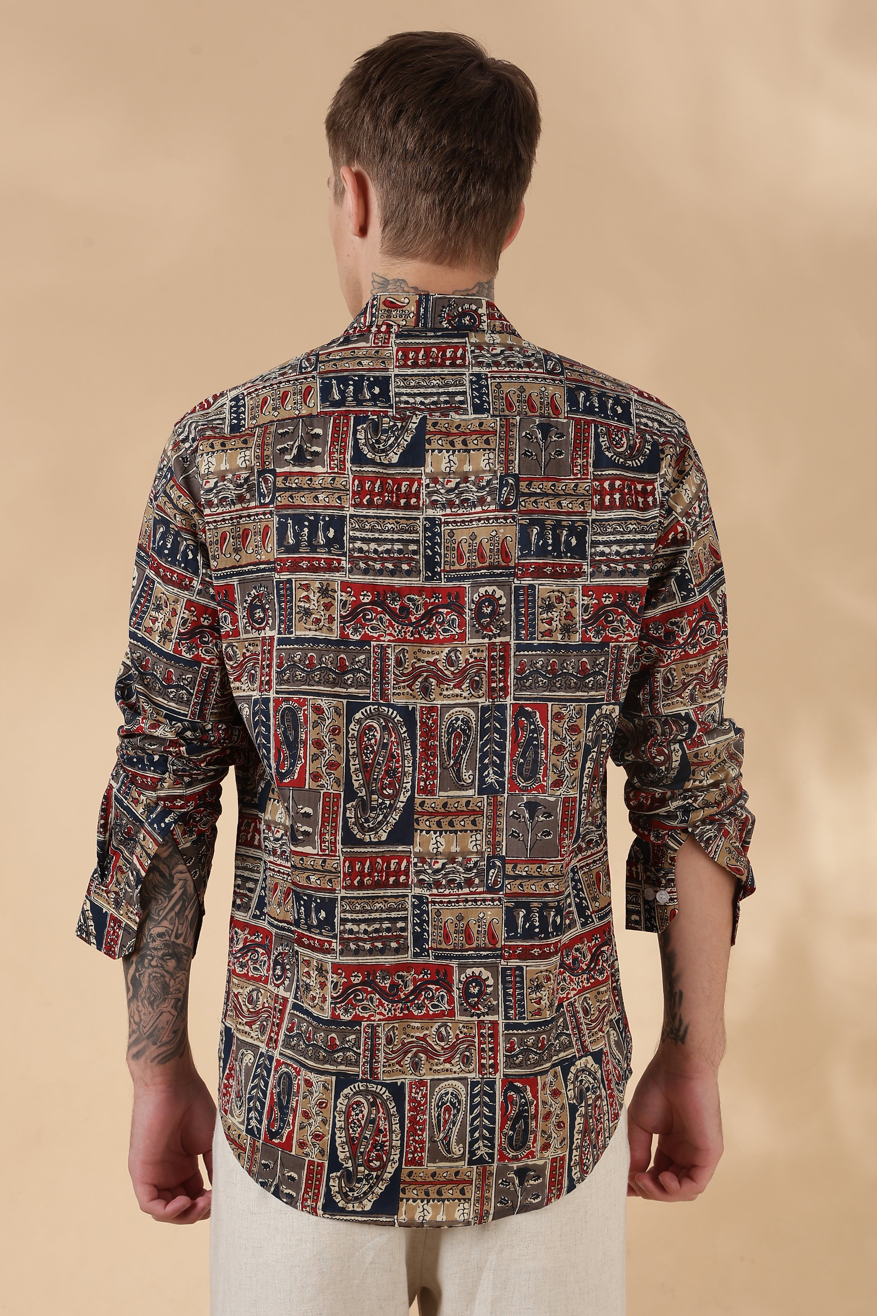 Nama’s Jaipur Men Full Sleeve Printed Cotton Shirt