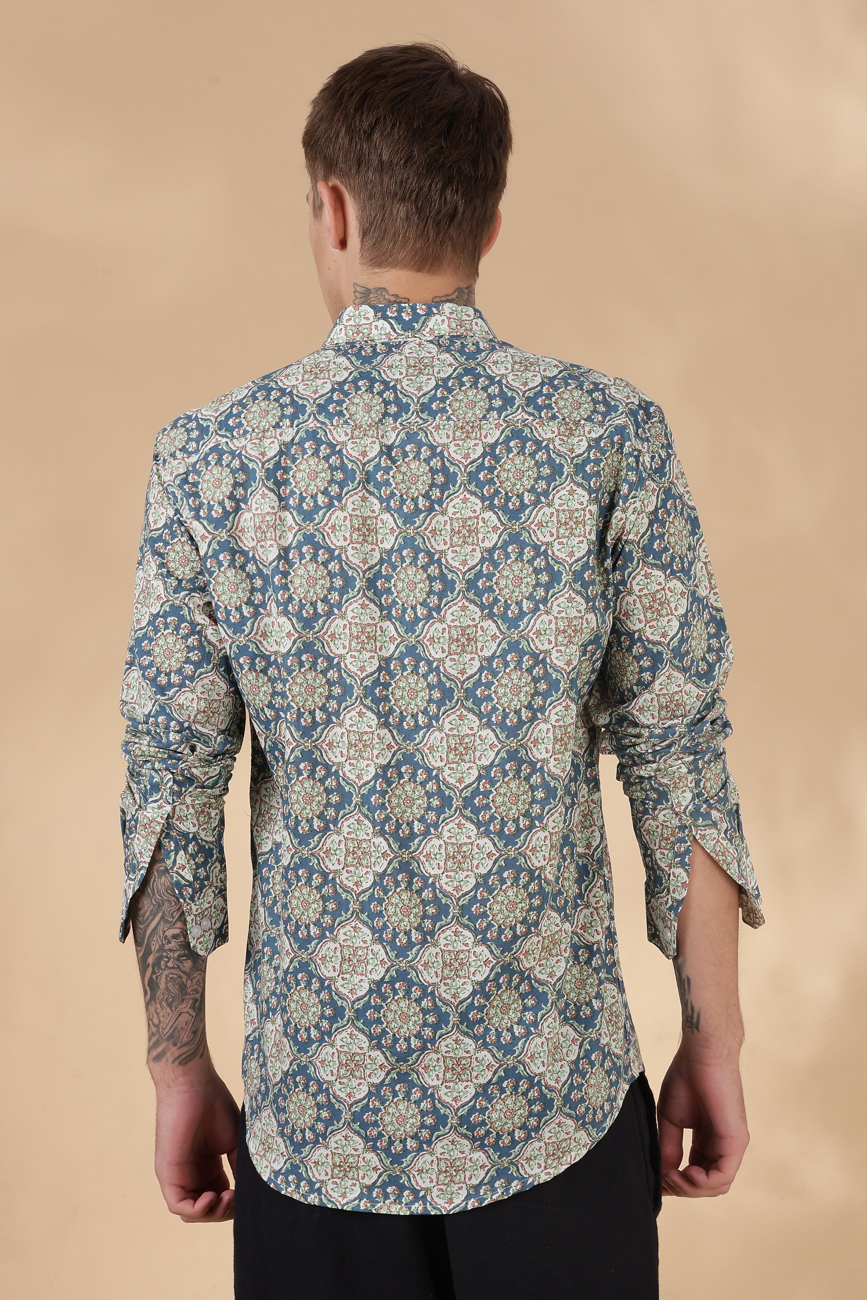 Nama’s Jaipur Men Full Sleeve Printed Cotton Shirt