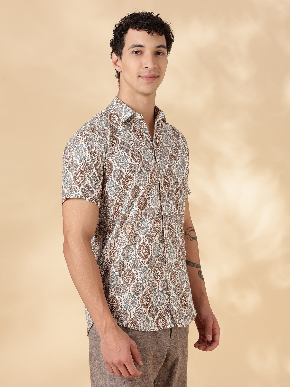 Nama’s Stylish Printed Half Sleeve Shirt for Men