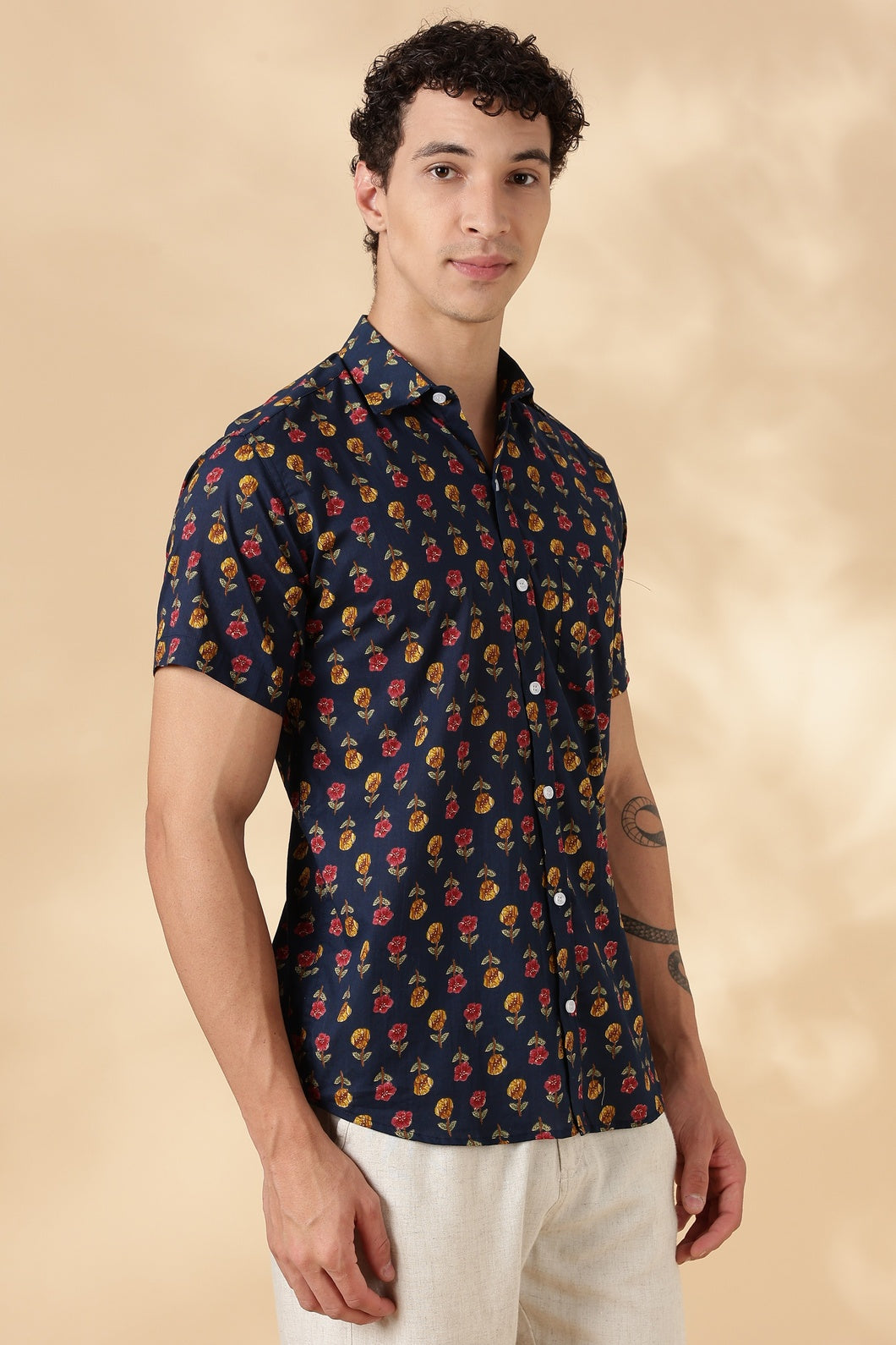 Nama’s Stylish Printed Half Sleeve Shirt for Men