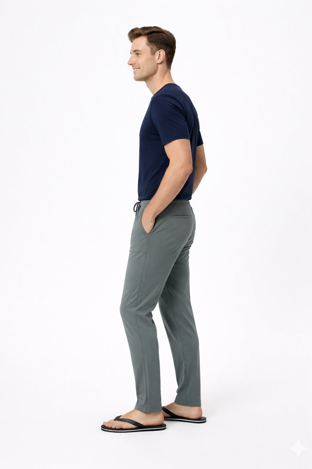 Men'S Solid Straight Fit Lounge Bottoms