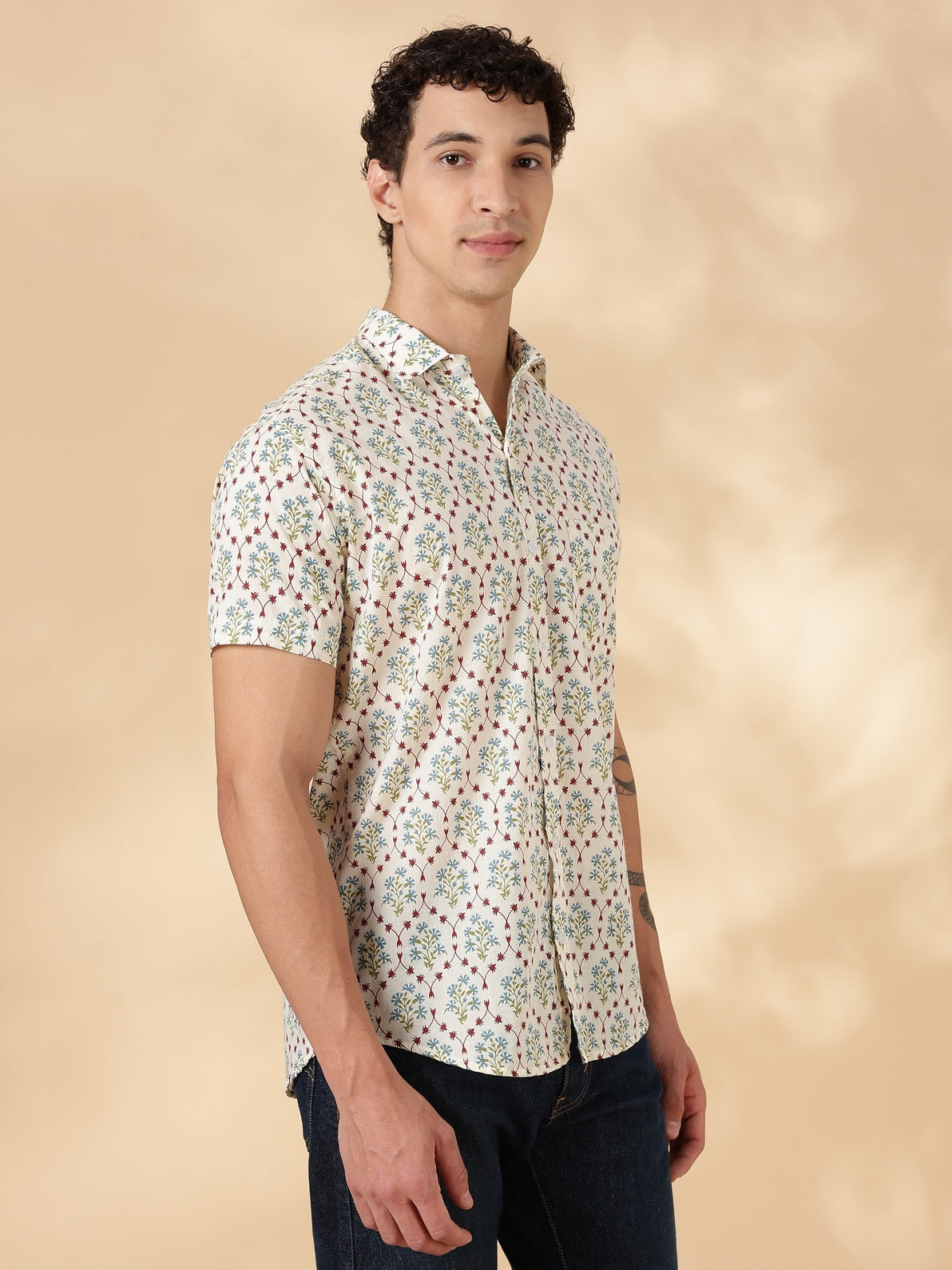 Nama’s Stylish Printed Half Sleeve Shirt for Men