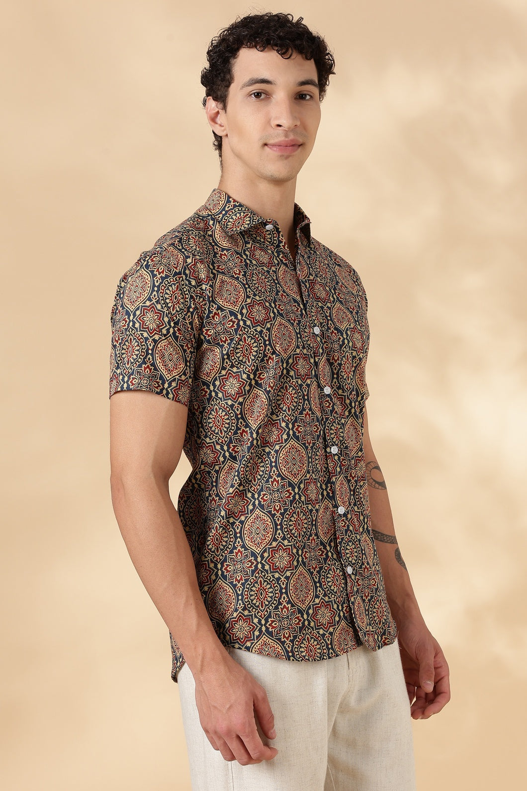 Nama’s Stylish Printed Half Sleeve Shirt for Men