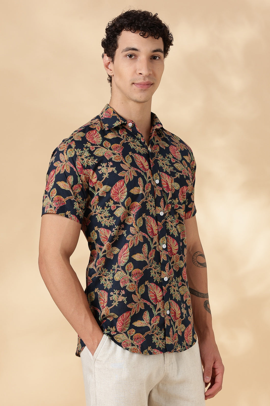 Nama’s Stylish Printed Half Sleeve Shirt for Men